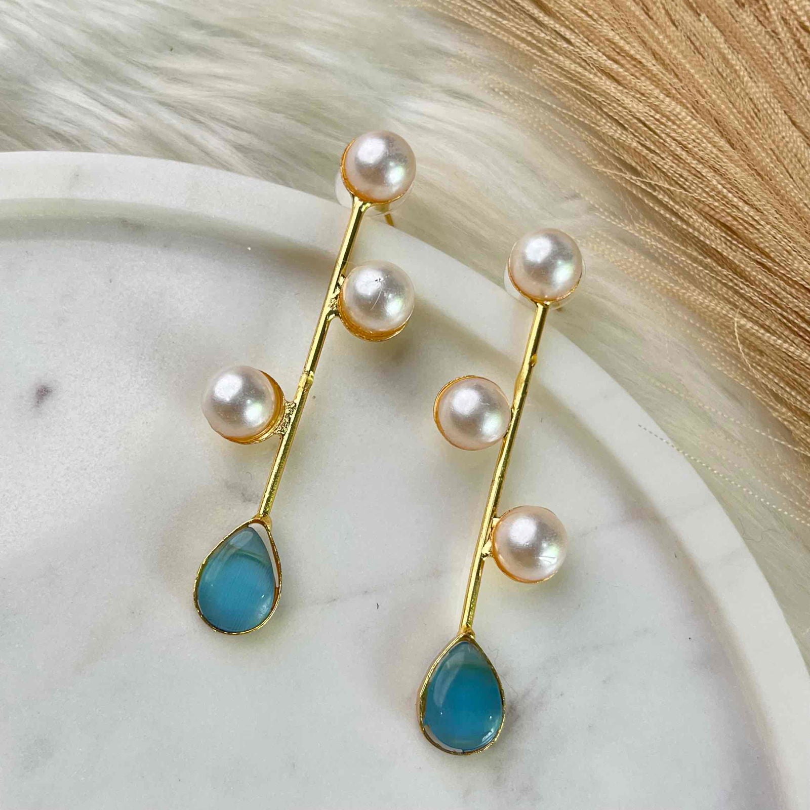 Light Blue Triple Pearl Drop - womaniya - Light Blue Triple Pearl Drop - womaniya -  -  -  - #tag1# - #tag2# - #tag3# - #tag4#