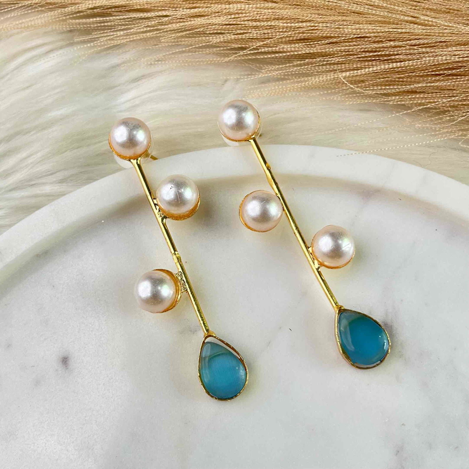Light Blue Triple Pearl Drop - womaniya - Light Blue Triple Pearl Drop - womaniya -  -  -  - #tag1# - #tag2# - #tag3# - #tag4#