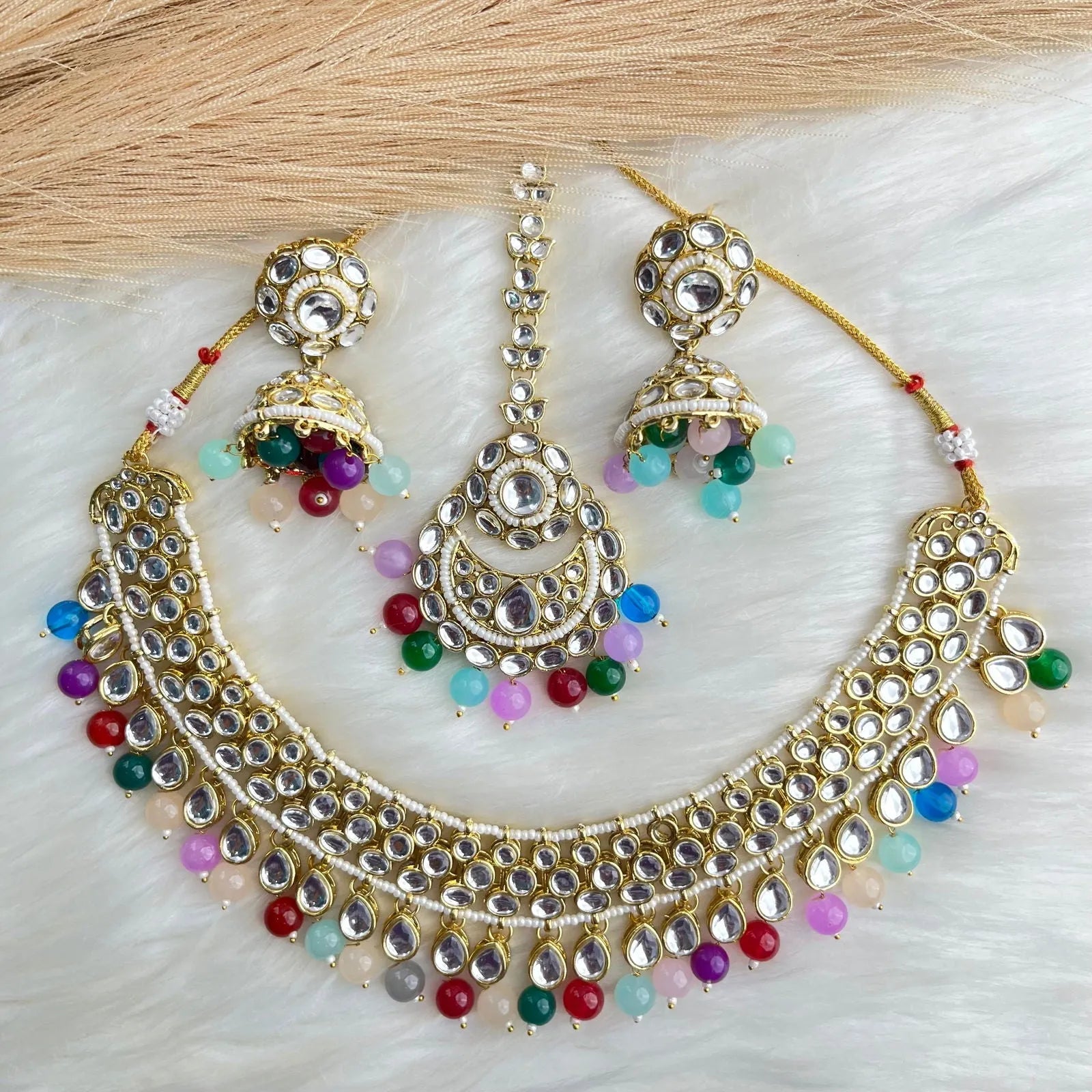 Multicolor Floral Glow Kundan Charm Necklace Set - womaniya - Multicolor Floral Glow Kundan Charm Necklace Set - womaniya -  -  -  - #tag1# - #tag2# - #tag3# - #tag4#