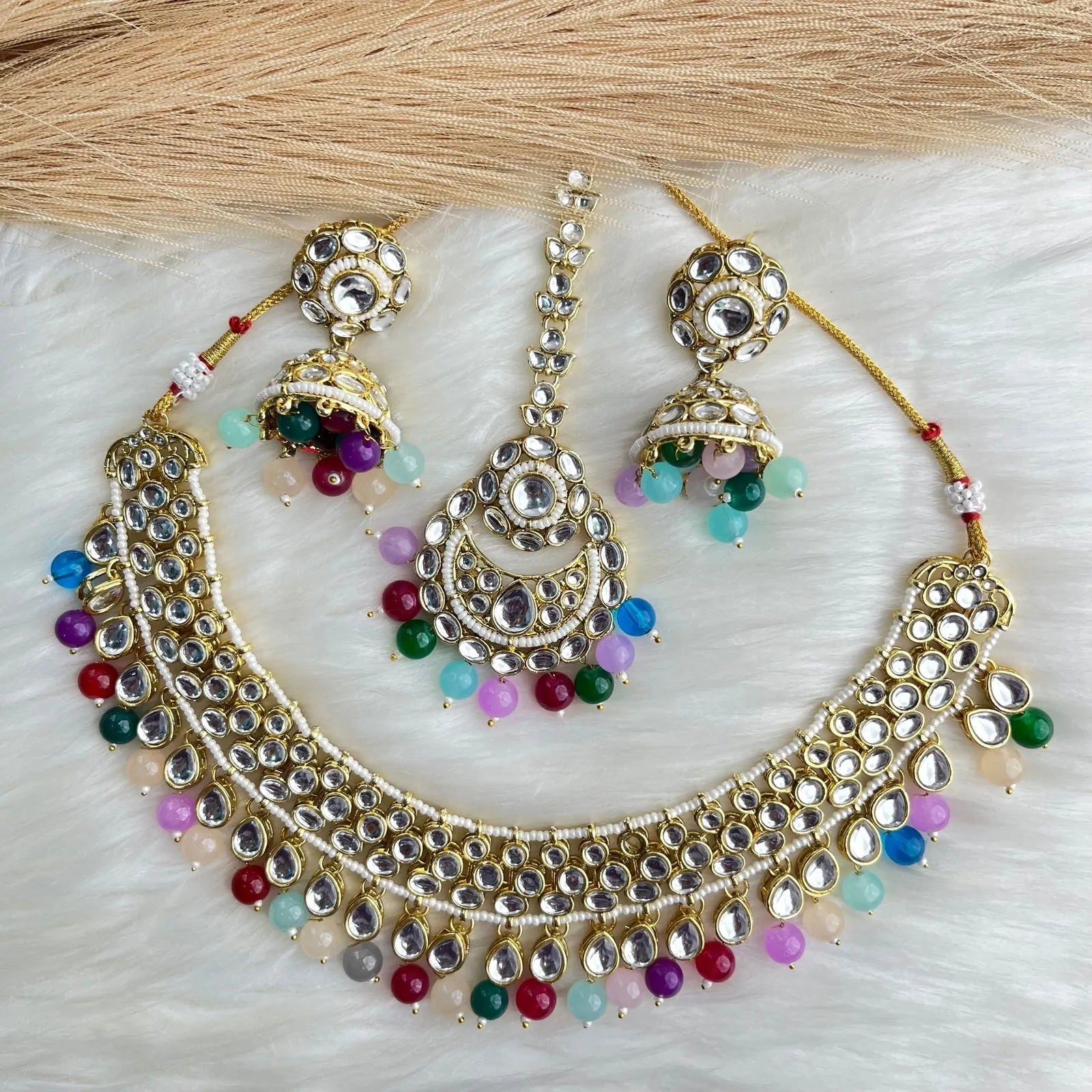 Multicolor Floral Glow Kundan Charm Necklace Set - womaniya - Multicolor Floral Glow Kundan Charm Necklace Set - womaniya -  -  -  - #tag1# - #tag2# - #tag3# - #tag4#