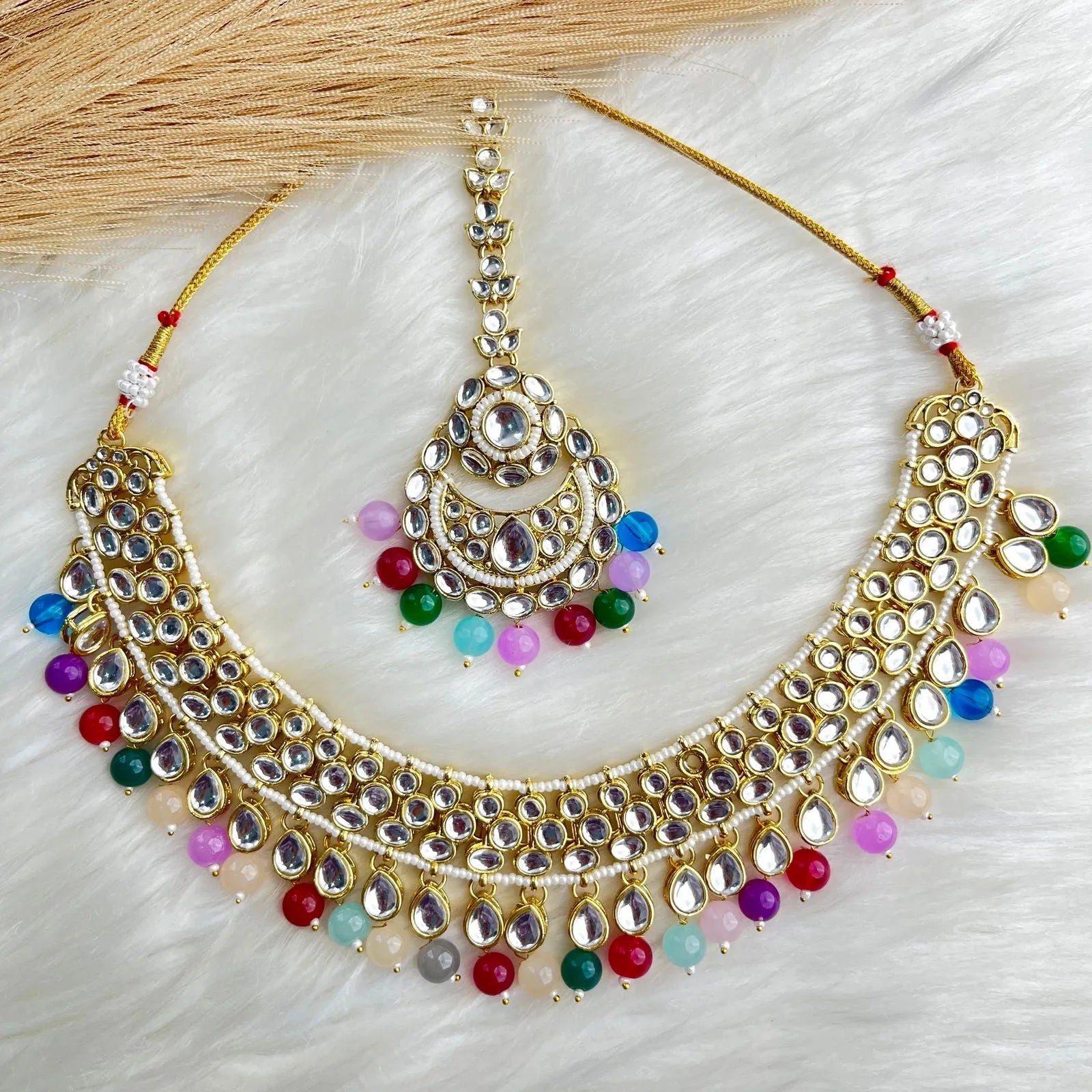 Multicolor Floral Glow Kundan Charm Necklace Set - womaniya - Multicolor Floral Glow Kundan Charm Necklace Set - womaniya -  -  -  - #tag1# - #tag2# - #tag3# - #tag4#