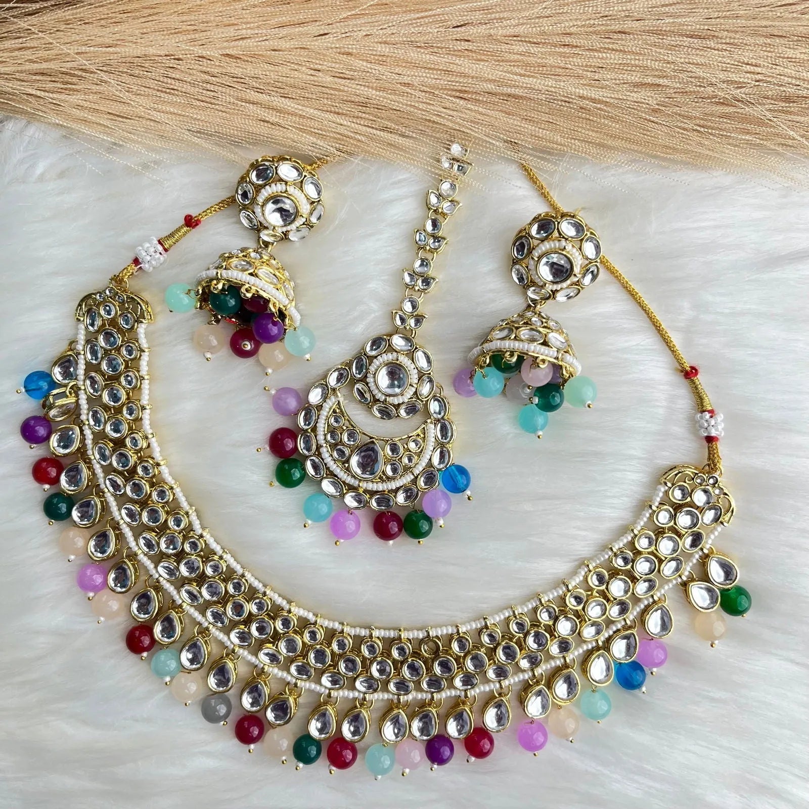 Multicolor Floral Glow Kundan Charm Necklace Set - womaniya - Multicolor Floral Glow Kundan Charm Necklace Set - womaniya -  -  -  - #tag1# - #tag2# - #tag3# - #tag4#