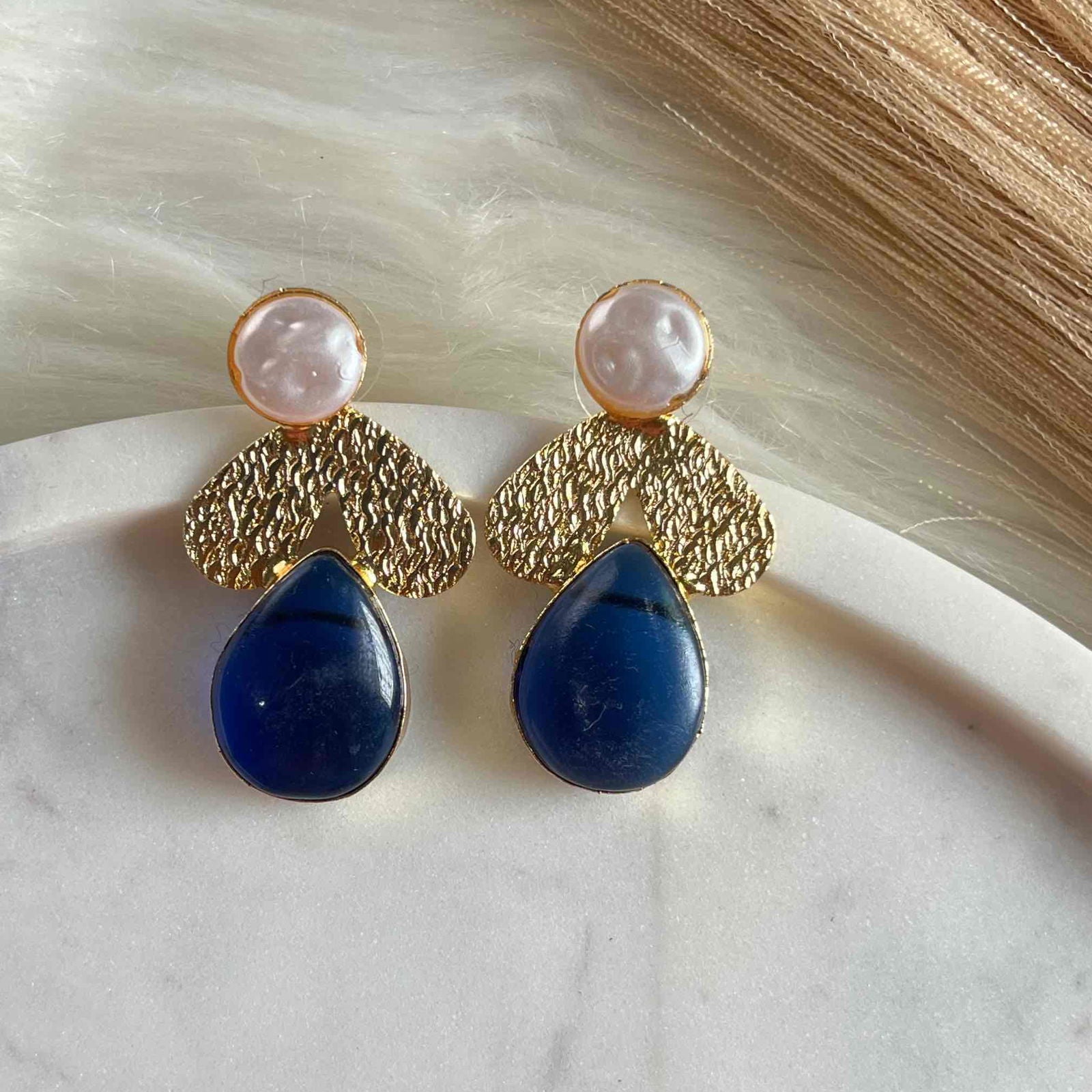 Navy Blue Golden Glow Studs - womaniya - Navy Blue Golden Glow Studs - womaniya -  -  -  - #tag1# - #tag2# - #tag3# - #tag4#