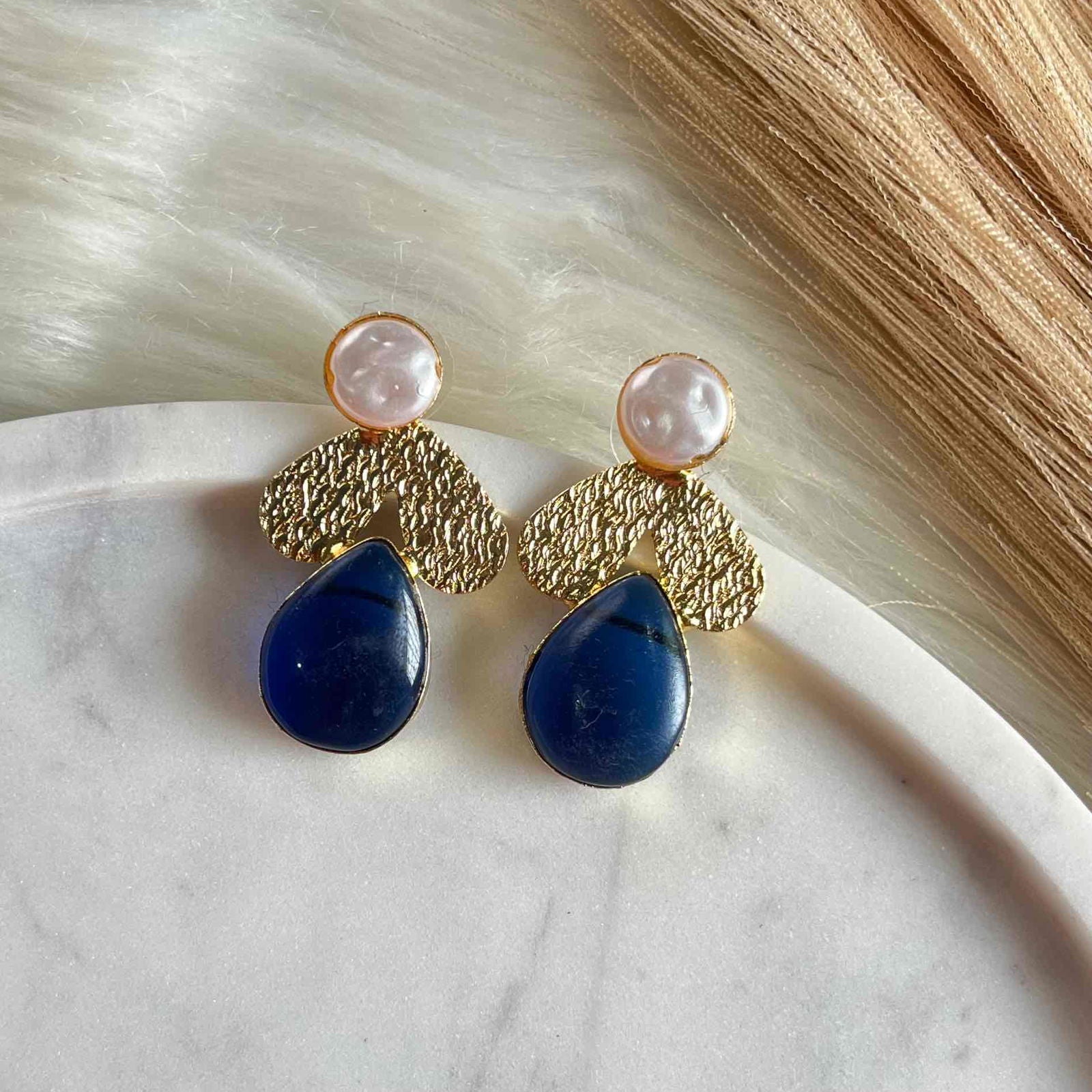 Navy Blue Golden Glow Studs - womaniya - Navy Blue Golden Glow Studs - womaniya -  -  -  - #tag1# - #tag2# - #tag3# - #tag4#