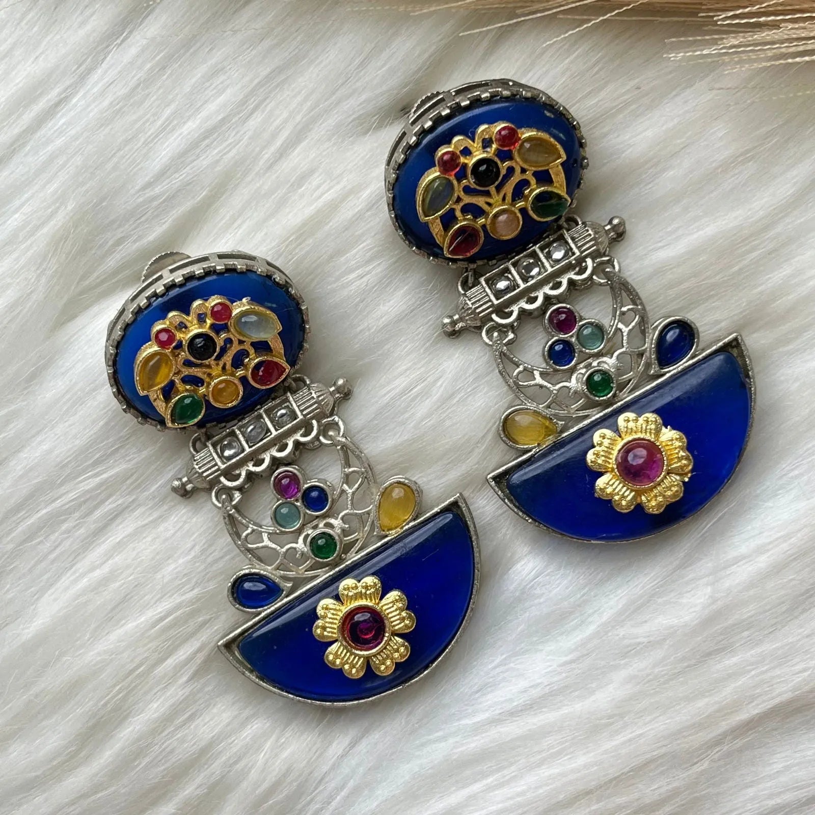 Navy Blue Pakshi Pride Earrings - womaniya - Navy Blue Pakshi Pride Earrings - womaniya -  -  -  - #tag1# - #tag2# - #tag3# - #tag4#