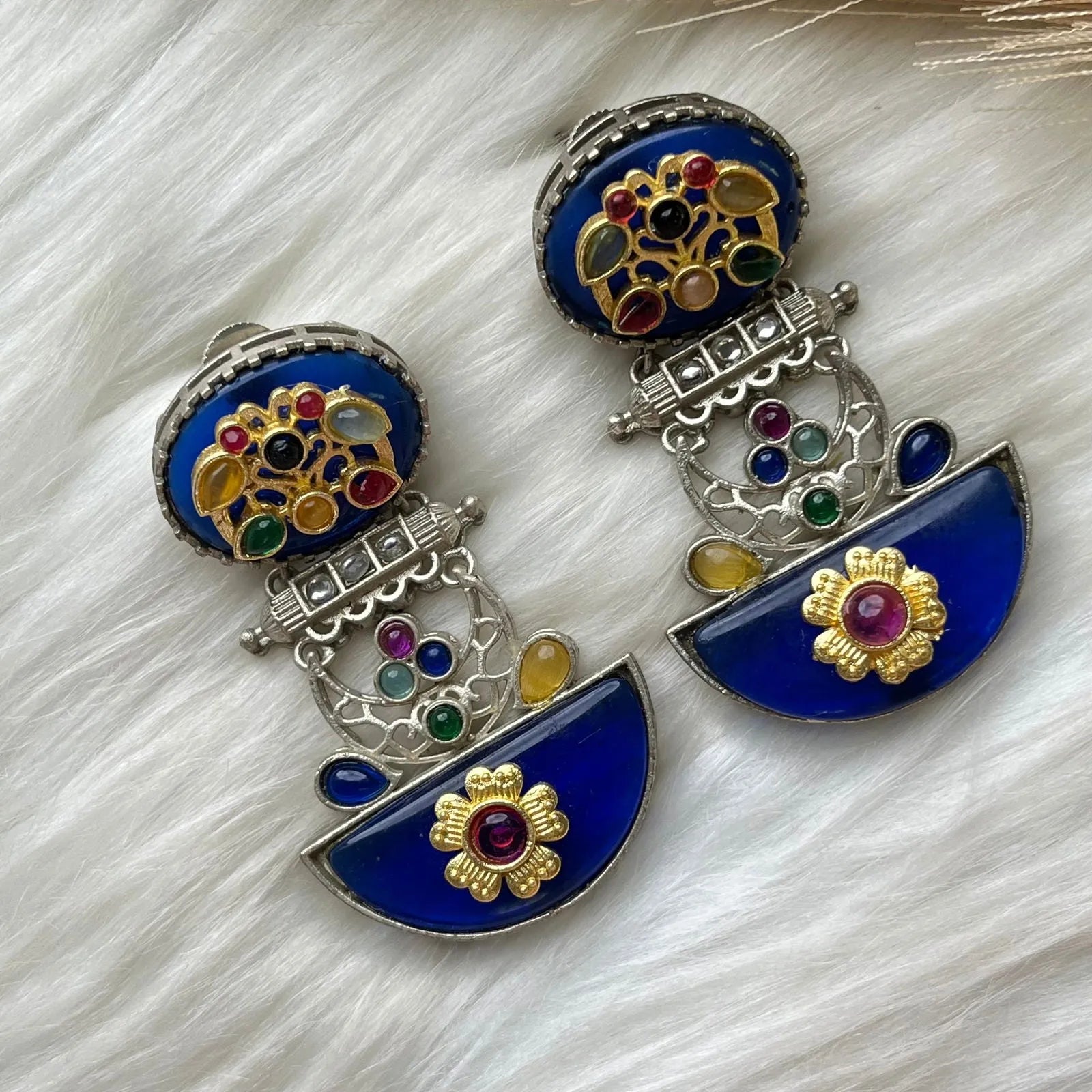 Navy Blue Pakshi Pride Earrings - womaniya - Navy Blue Pakshi Pride Earrings - womaniya -  -  -  - #tag1# - #tag2# - #tag3# - #tag4#
