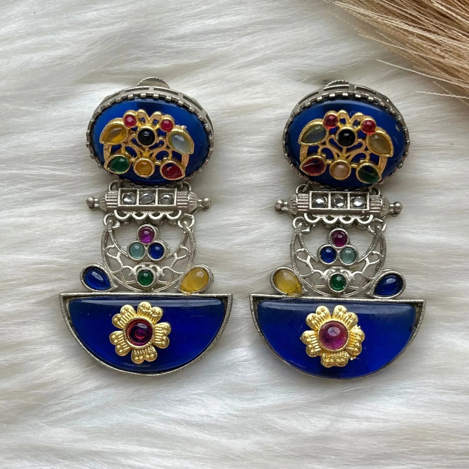 Navy Blue Pakshi Pride Earrings - womaniya - Navy Blue Pakshi Pride Earrings - womaniya -  -  -  - #tag1# - #tag2# - #tag3# - #tag4#