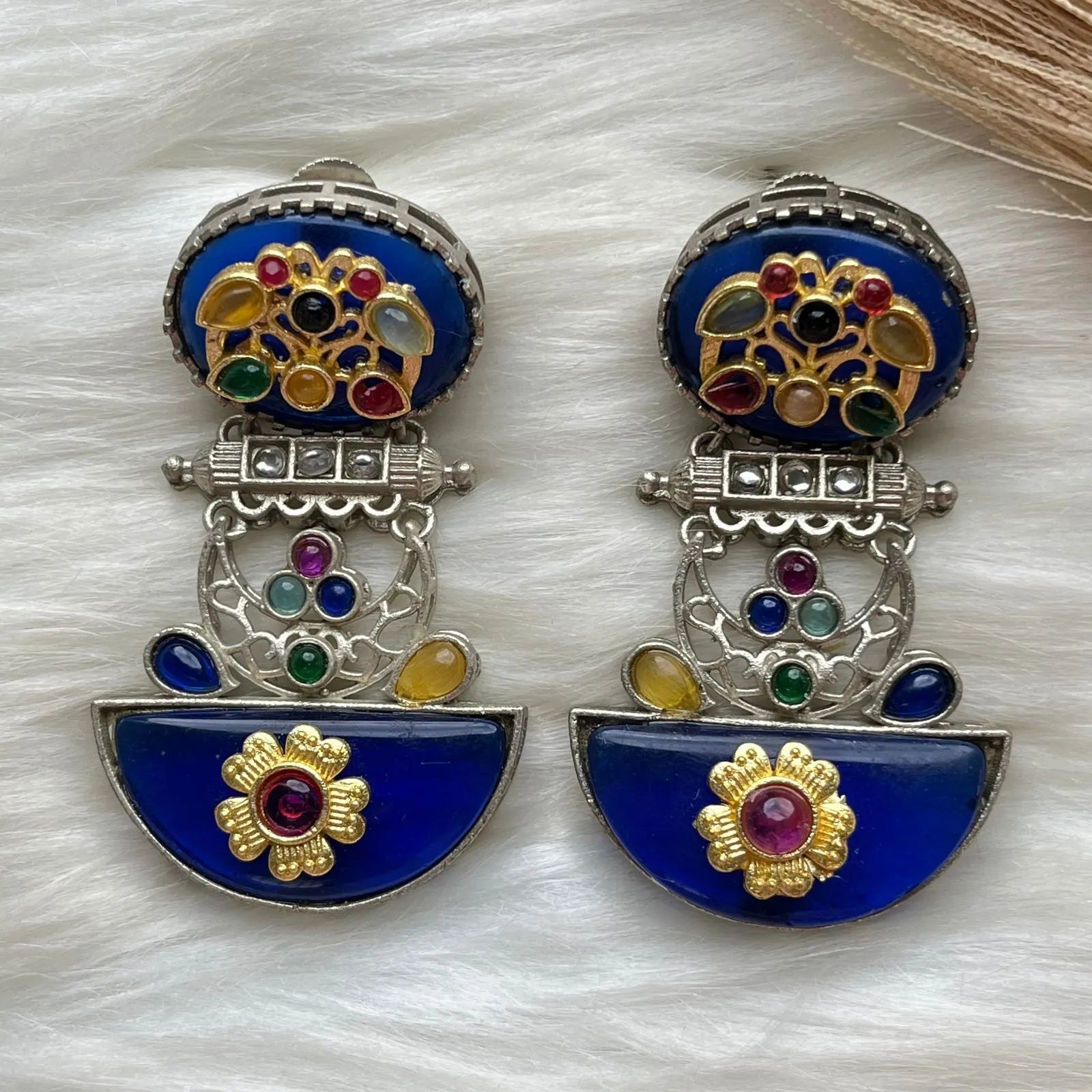 Navy Blue Pakshi Pride Earrings - womaniya - Navy Blue Pakshi Pride Earrings - womaniya -  -  -  - #tag1# - #tag2# - #tag3# - #tag4#