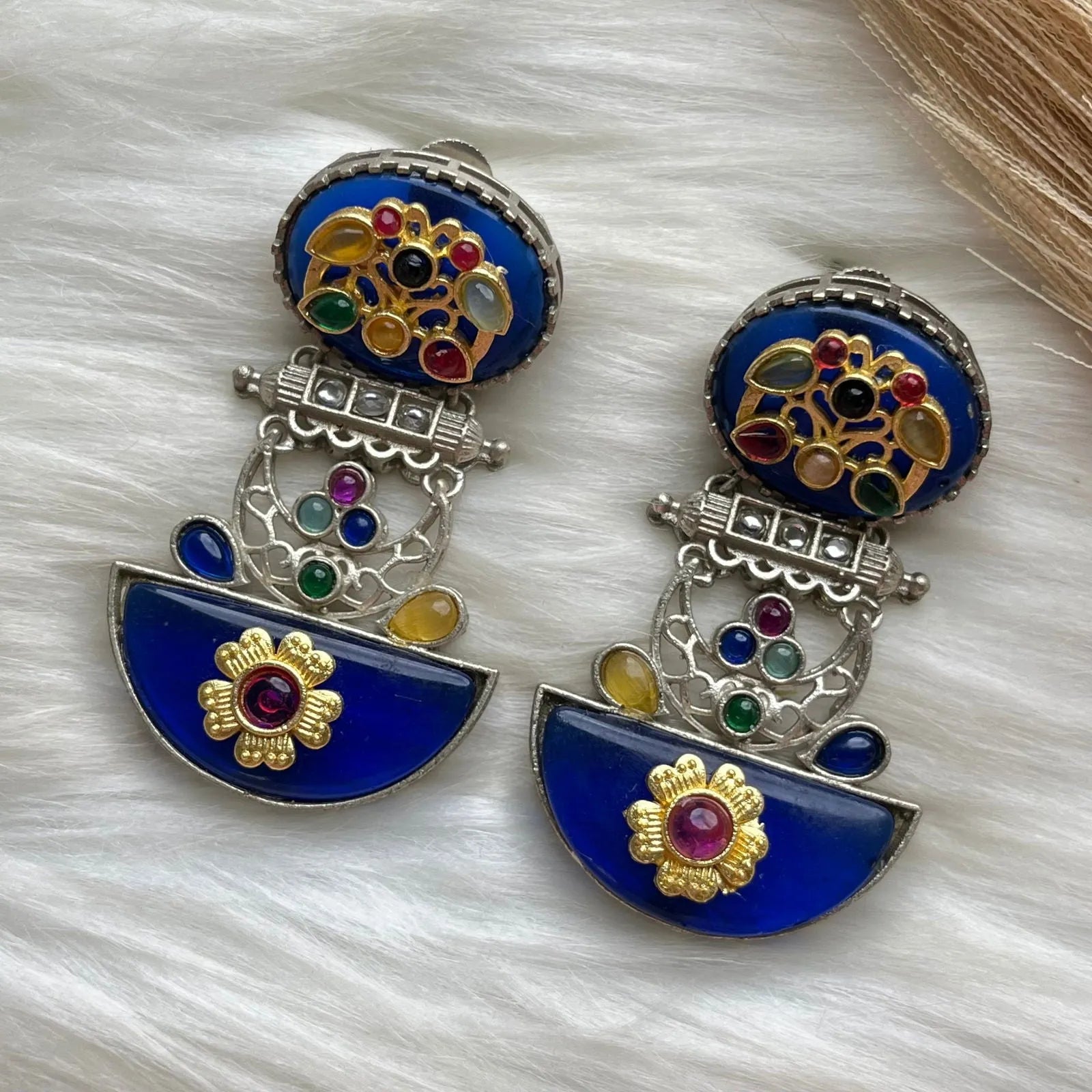 Navy Blue Pakshi Pride Earrings - womaniya - Navy Blue Pakshi Pride Earrings - womaniya -  -  -  - #tag1# - #tag2# - #tag3# - #tag4#