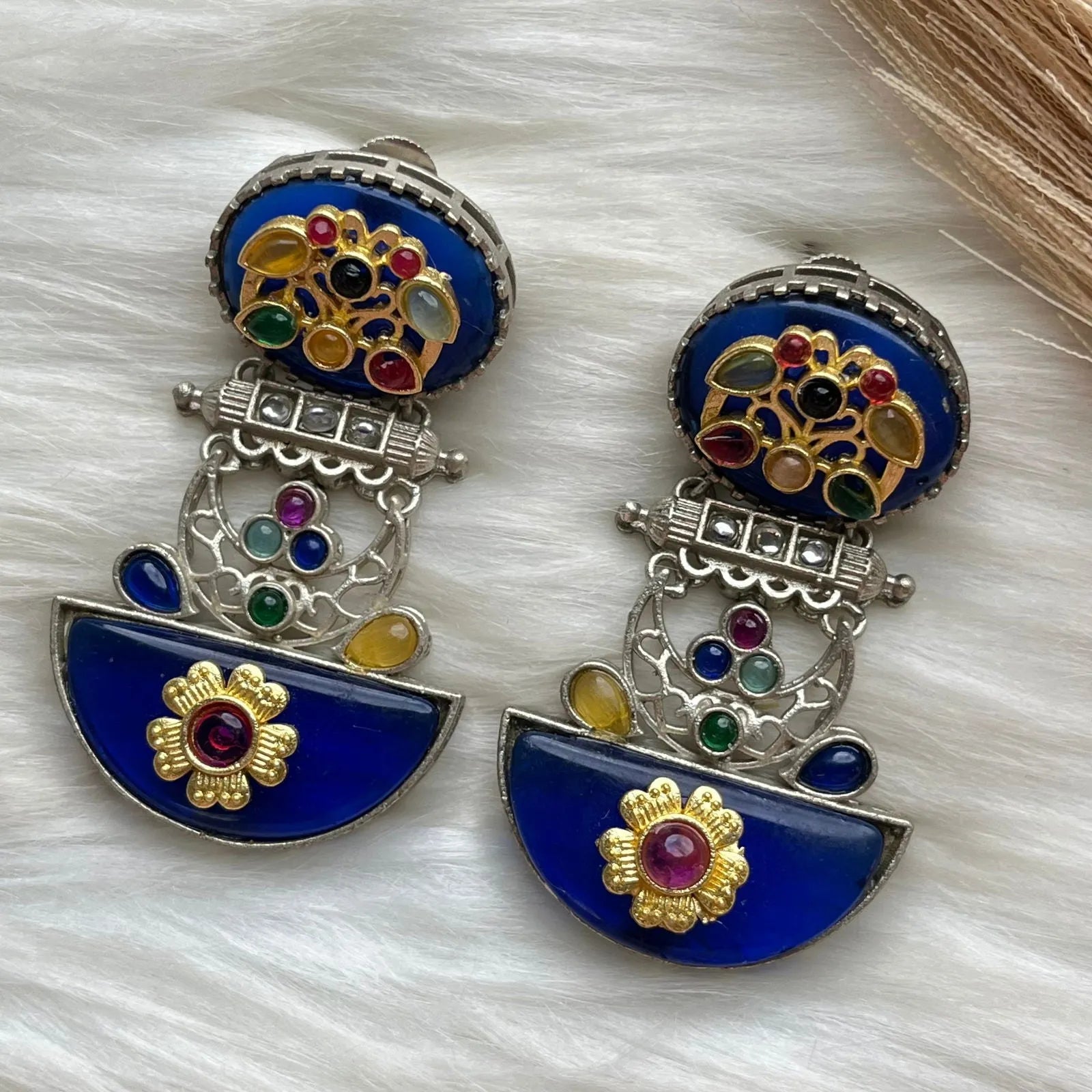 Navy Blue Pakshi Pride Earrings - womaniya - Navy Blue Pakshi Pride Earrings - womaniya -  -  -  - #tag1# - #tag2# - #tag3# - #tag4#