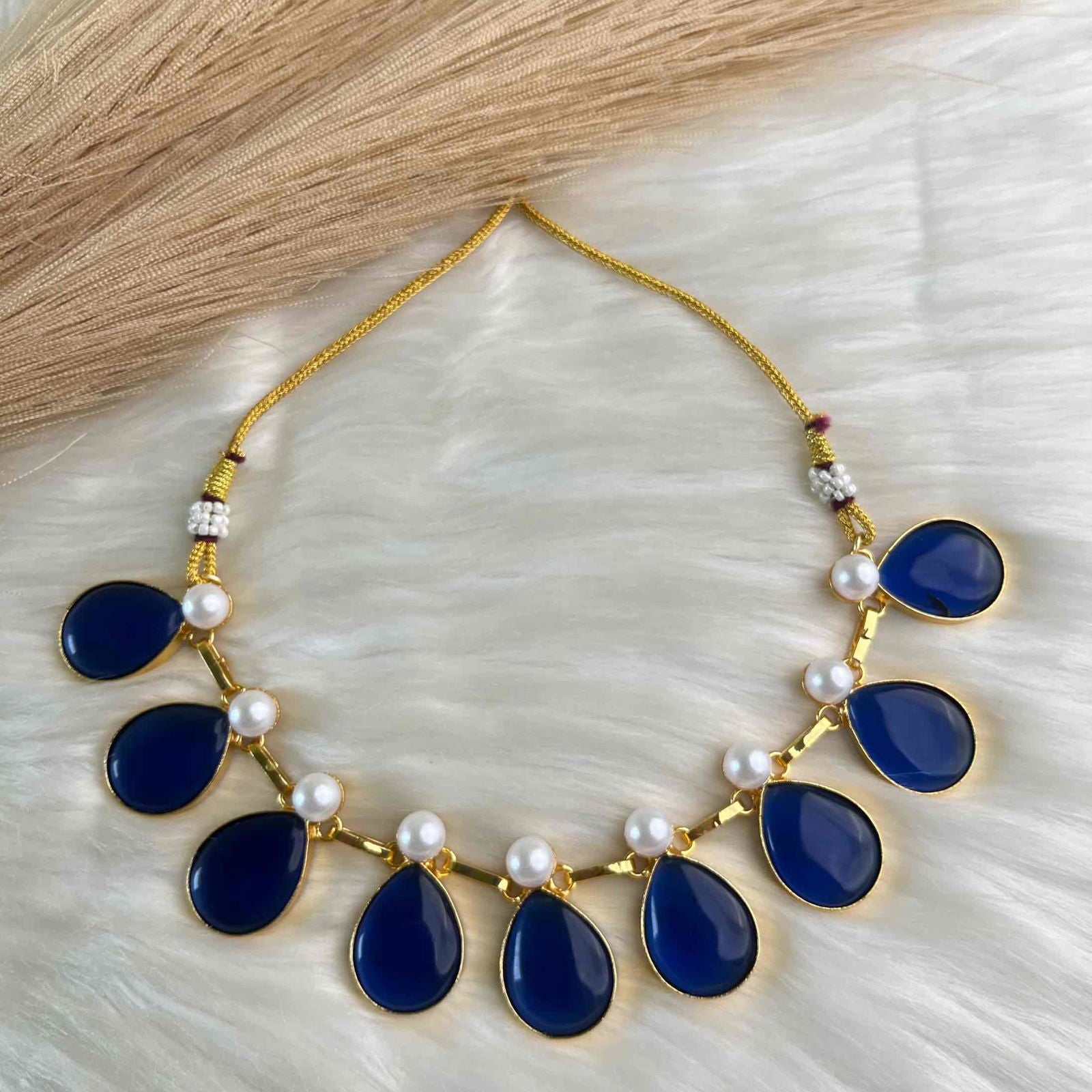 Navy Blue Sophia Drops Necklace Set - womaniya - Navy Blue Sophia Drops Necklace Set - womaniya -  -  -  - #tag1# - #tag2# - #tag3# - #tag4#