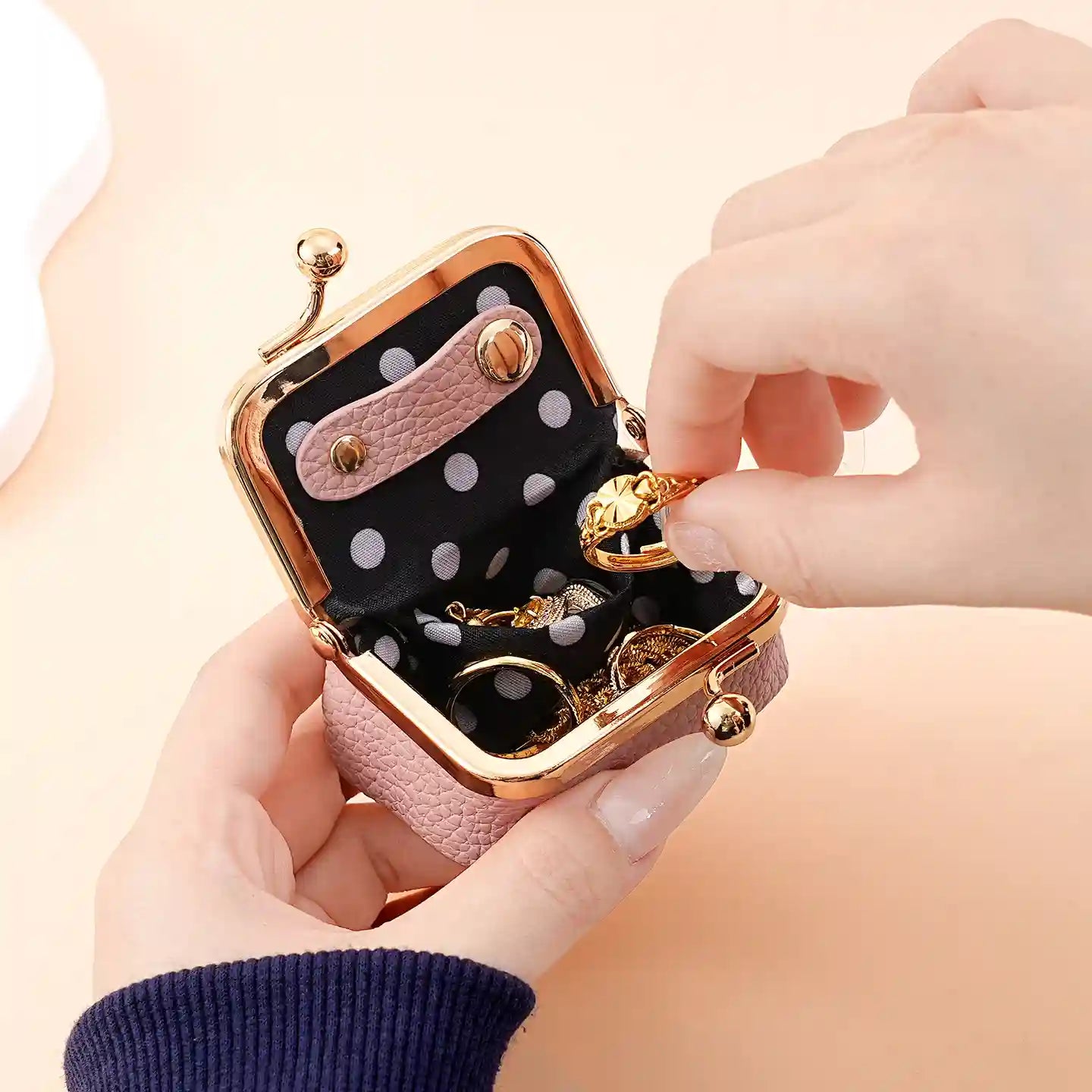 Mini Travel Jewellery Case (Pink)