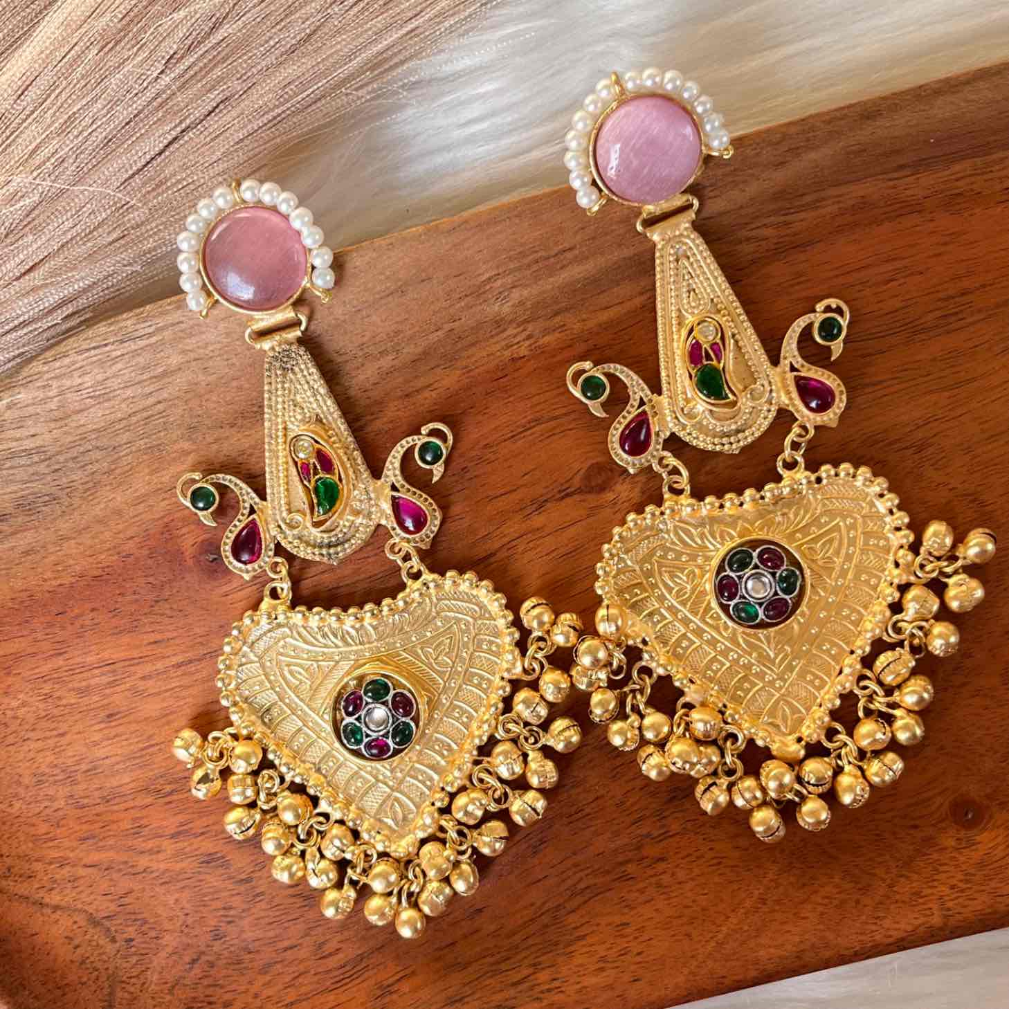 Pink Meenakshi Fusion Golden Earrings - womaniya - Pink Meenakshi Fusion Golden Earrings - womaniya -  -  -  - #tag1# - #tag2# - #tag3# - #tag4#