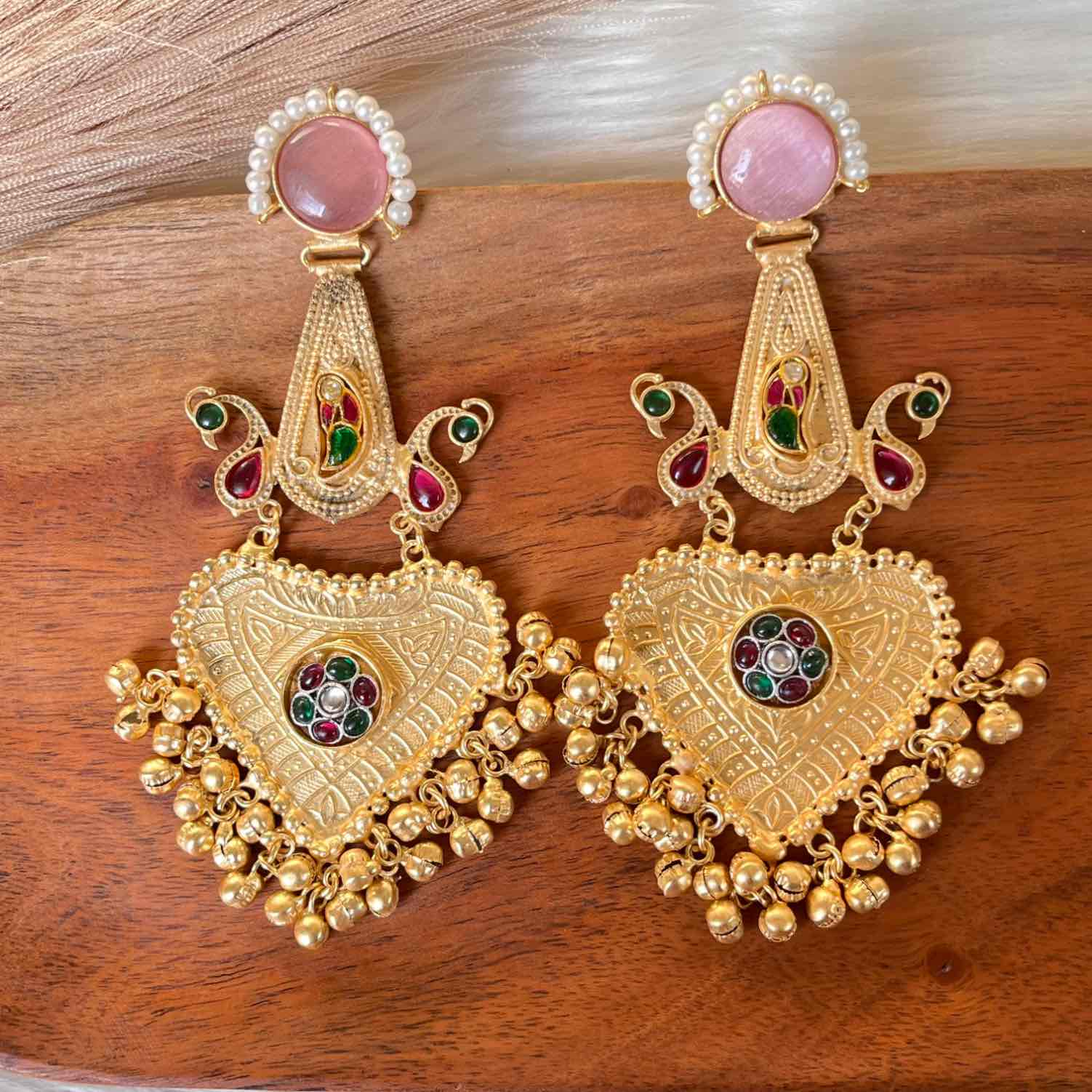 Pink Meenakshi Fusion Golden Earrings - womaniya - Pink Meenakshi Fusion Golden Earrings - womaniya -  -  -  - #tag1# - #tag2# - #tag3# - #tag4#