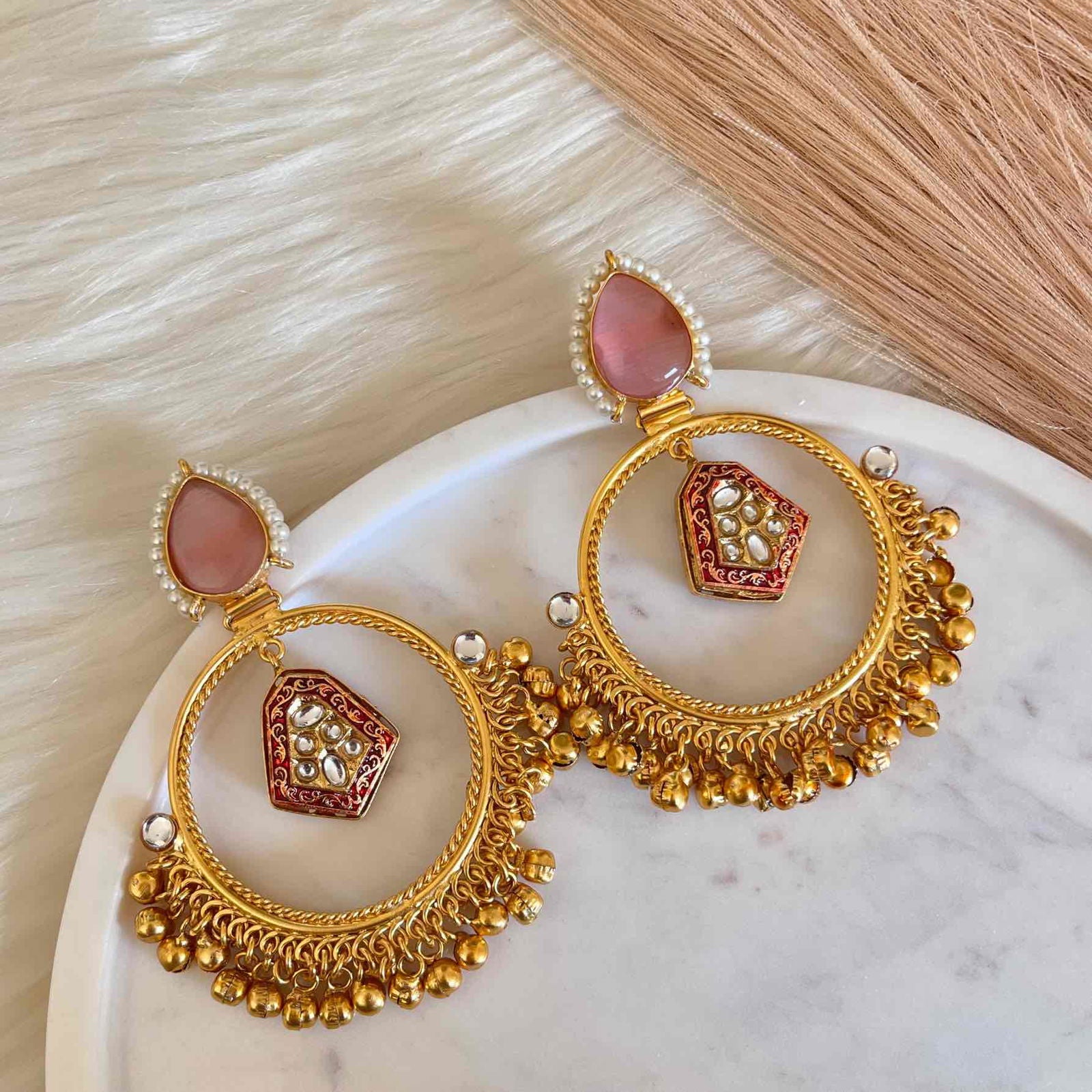Pink Naina Golden Fusion Earrings - womaniya - Pink Naina Golden Fusion Earrings - womaniya -  -  -  - #tag1# - #tag2# - #tag3# - #tag4#