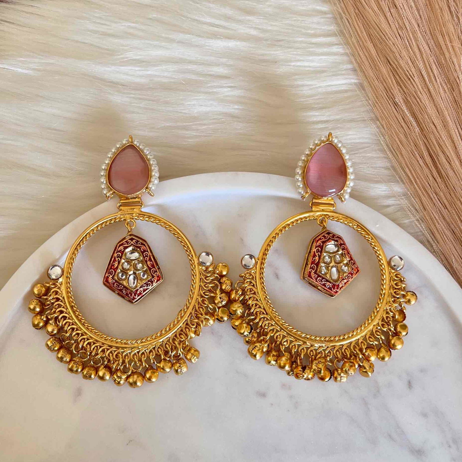 Pink Naina Golden Fusion Earrings - womaniya - Pink Naina Golden Fusion Earrings - womaniya -  -  -  - #tag1# - #tag2# - #tag3# - #tag4#