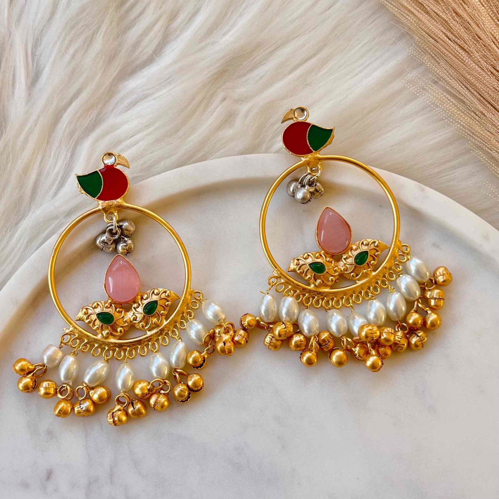 Pink Round Chidiya Golden Fusion Earrings - womaniya - Pink Round Chidiya Golden Fusion Earrings - womaniya -  -  -  - #tag1# - #tag2# - #tag3# - #tag4#