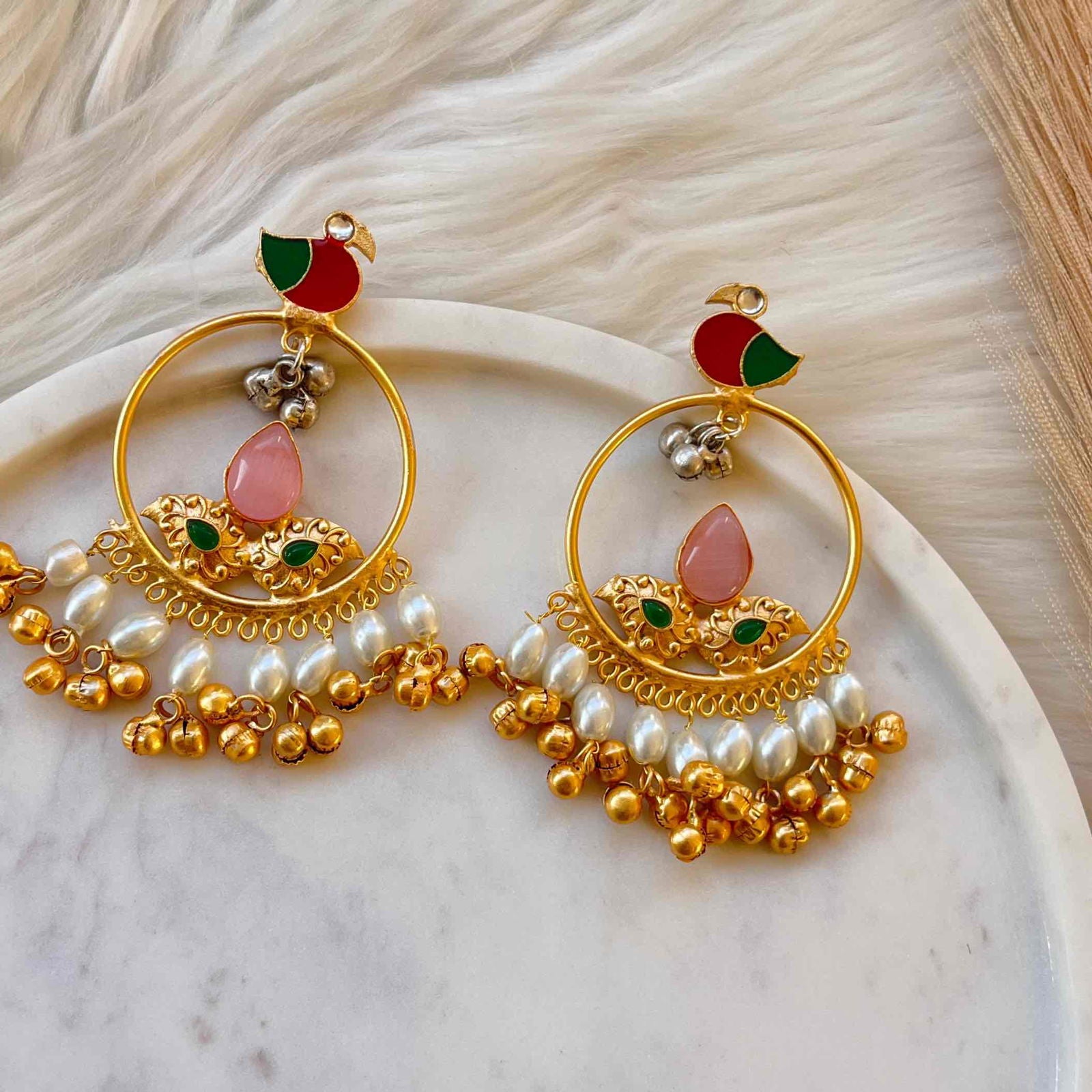 Pink Round Chidiya Golden Fusion Earrings - womaniya - Pink Round Chidiya Golden Fusion Earrings - womaniya -  -  -  - #tag1# - #tag2# - #tag3# - #tag4#