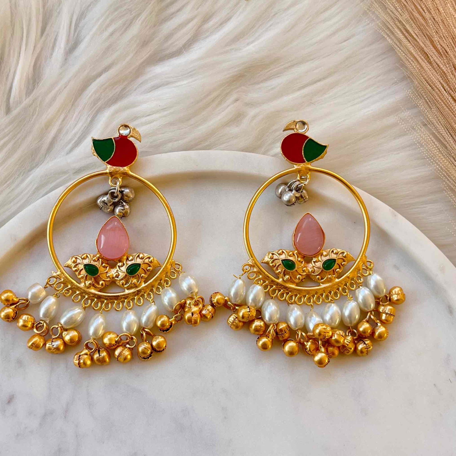Pink Round Chidiya Golden Fusion Earrings - womaniya - Pink Round Chidiya Golden Fusion Earrings - womaniya -  -  -  - #tag1# - #tag2# - #tag3# - #tag4#