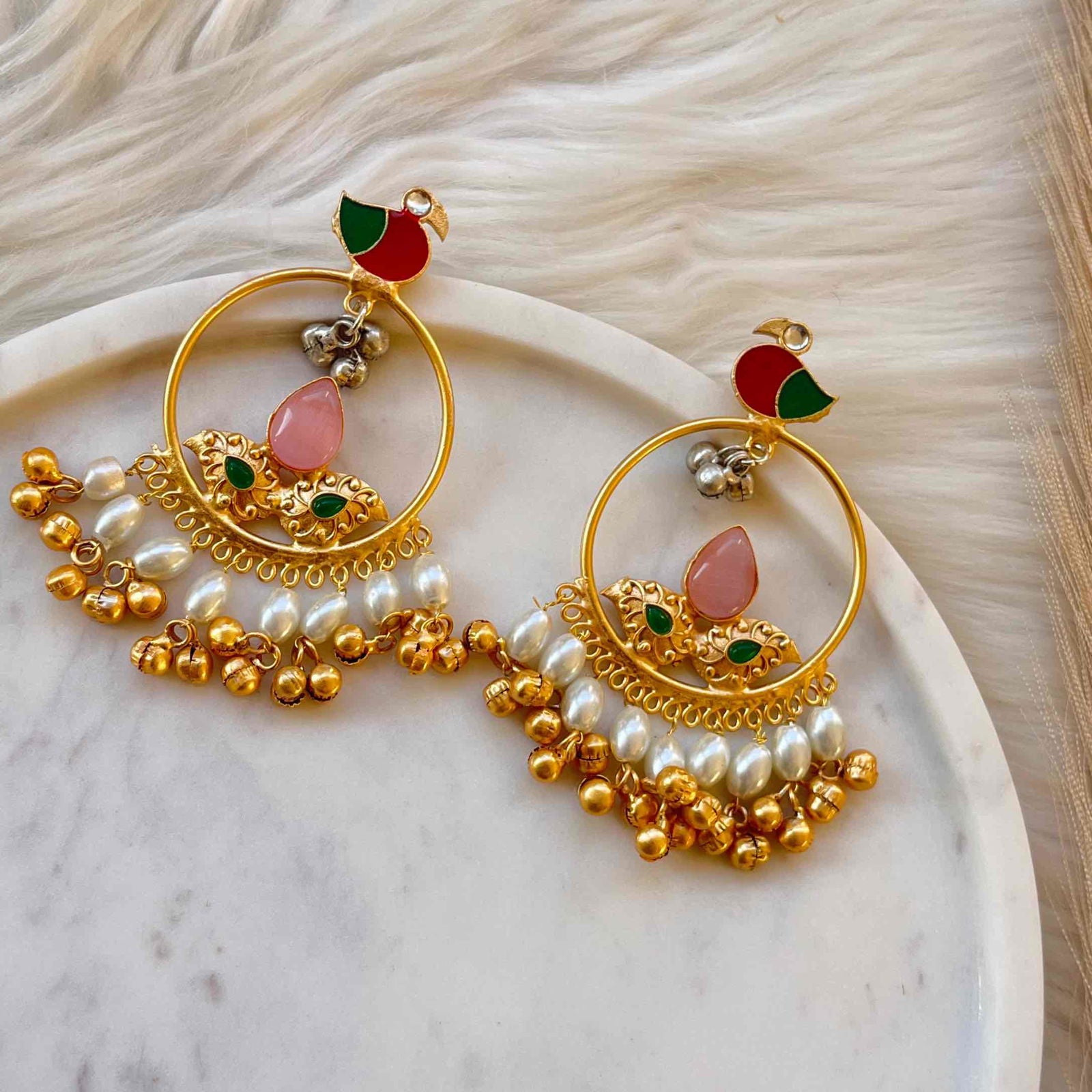 Pink Round Chidiya Golden Fusion Earrings - womaniya - Pink Round Chidiya Golden Fusion Earrings - womaniya -  -  -  - #tag1# - #tag2# - #tag3# - #tag4#