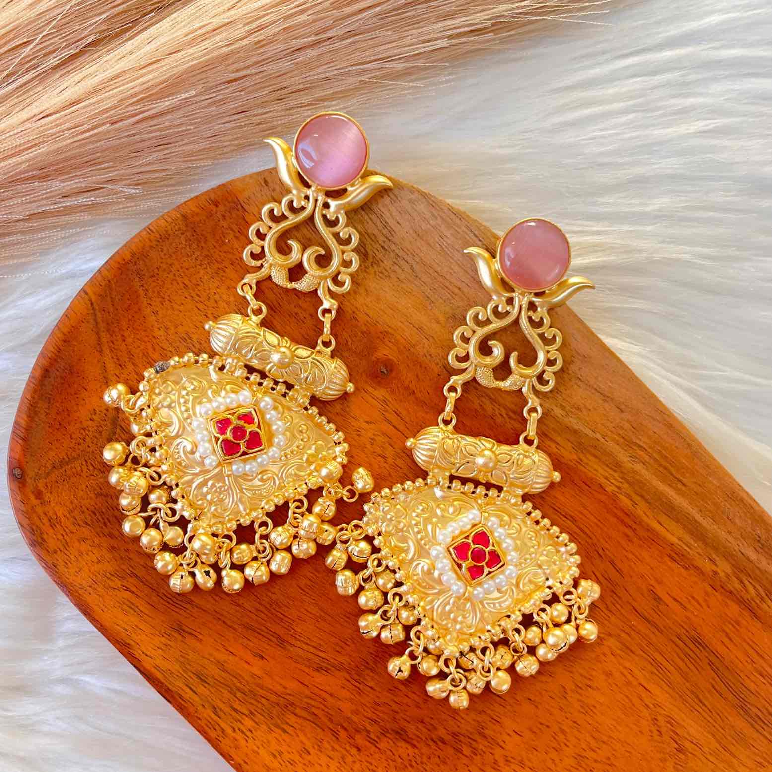 Pink Royal Golden Fusion Earrings - womaniya - Pink Royal Golden Fusion Earrings - womaniya -  -  -  - #tag1# - #tag2# - #tag3# - #tag4#