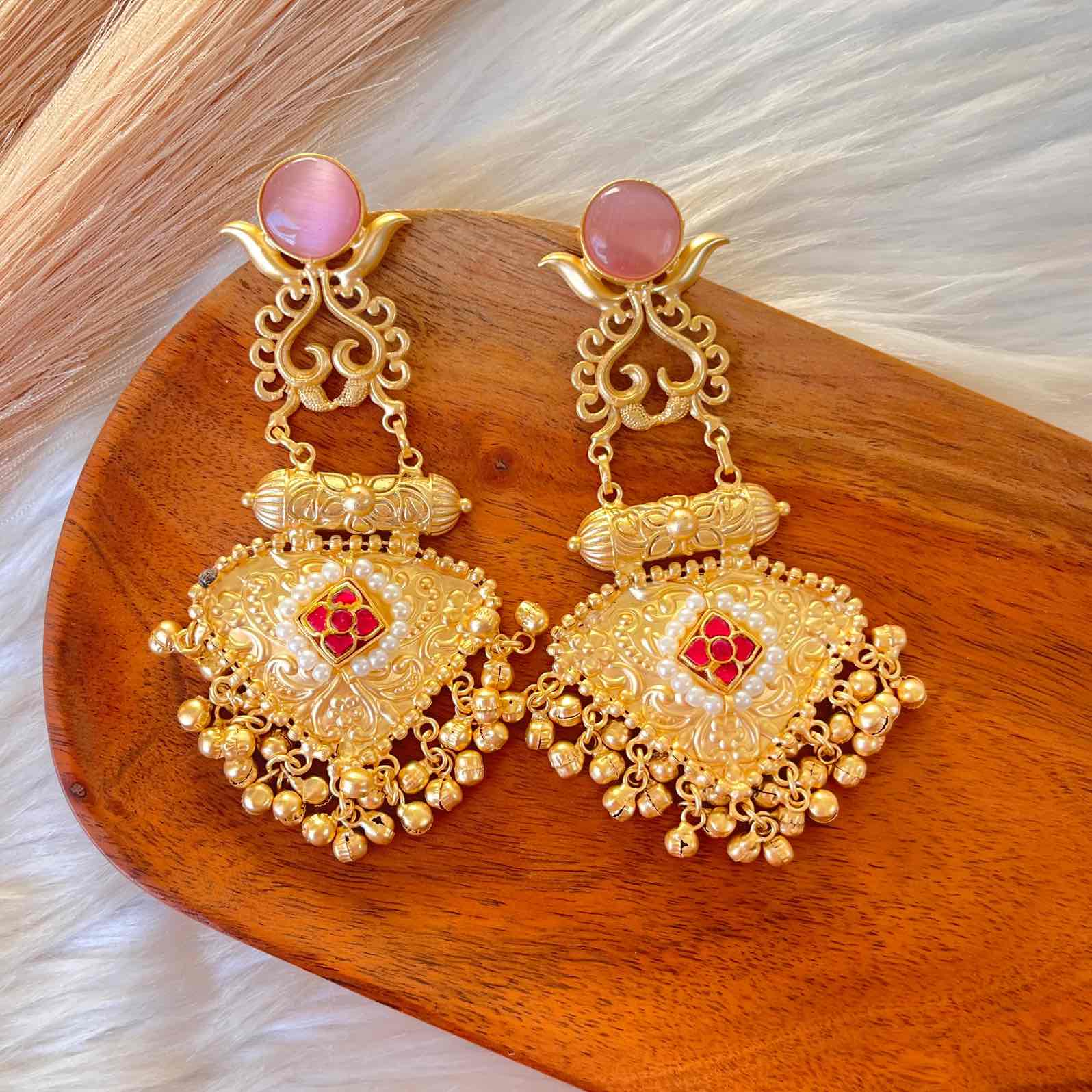 Pink Royal Golden Fusion Earrings - womaniya - Pink Royal Golden Fusion Earrings - womaniya -  -  -  - #tag1# - #tag2# - #tag3# - #tag4#