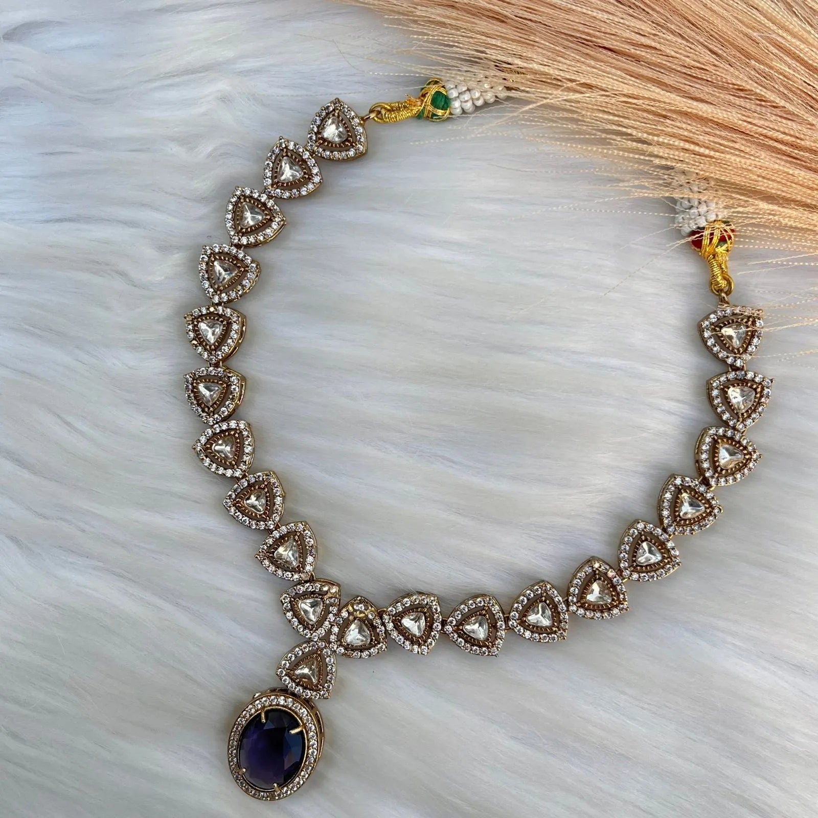 Purple Jewelled Curve Necklace Set - womaniya - Purple Jewelled Curve Necklace Set - womaniya -  -  -  - #tag1# - #tag2# - #tag3# - #tag4#