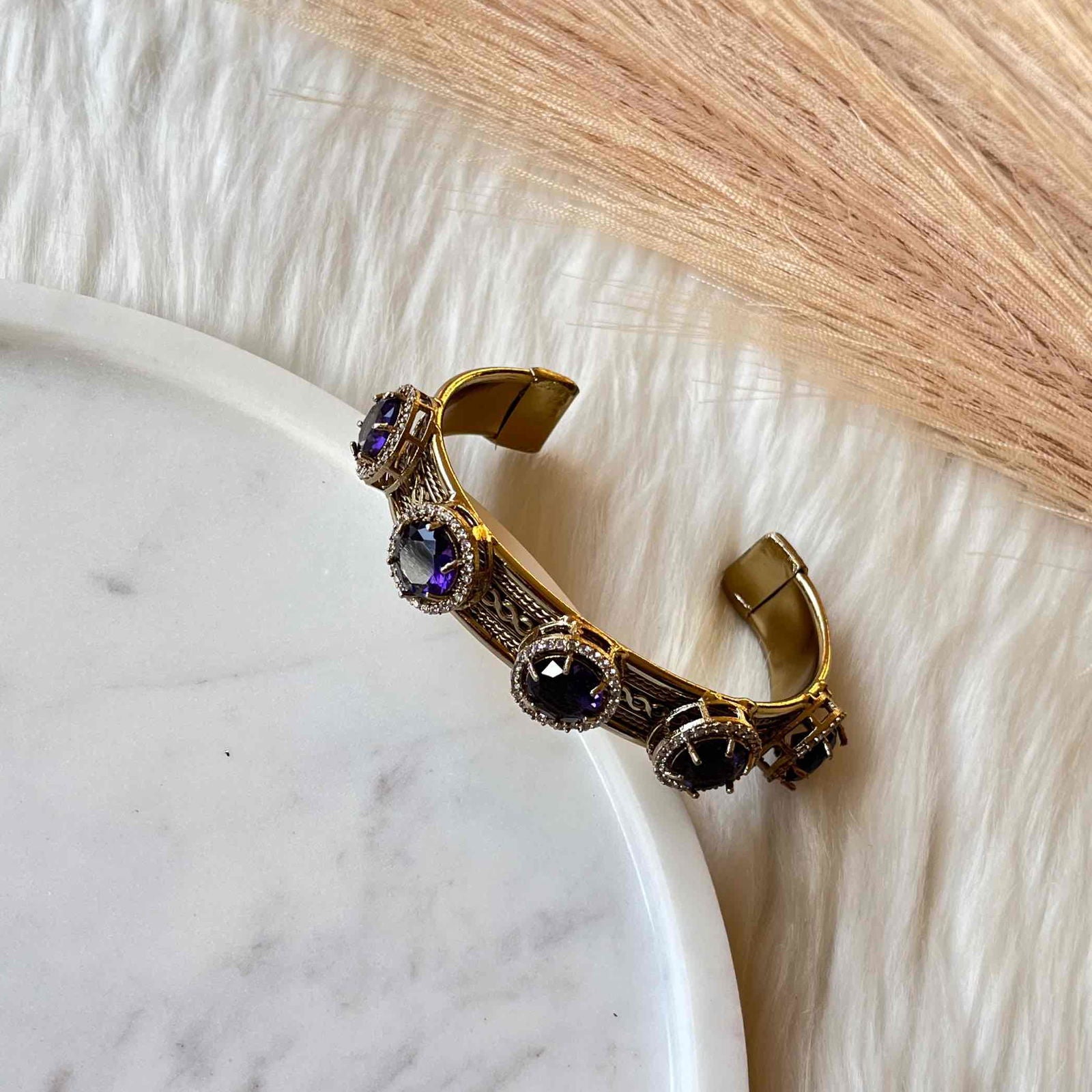 Purple Majestic Motif Fusion Bangle - womaniya - Purple Majestic Motif Fusion Bangle - womaniya -  -  -  - #tag1# - #tag2# - #tag3# - #tag4#