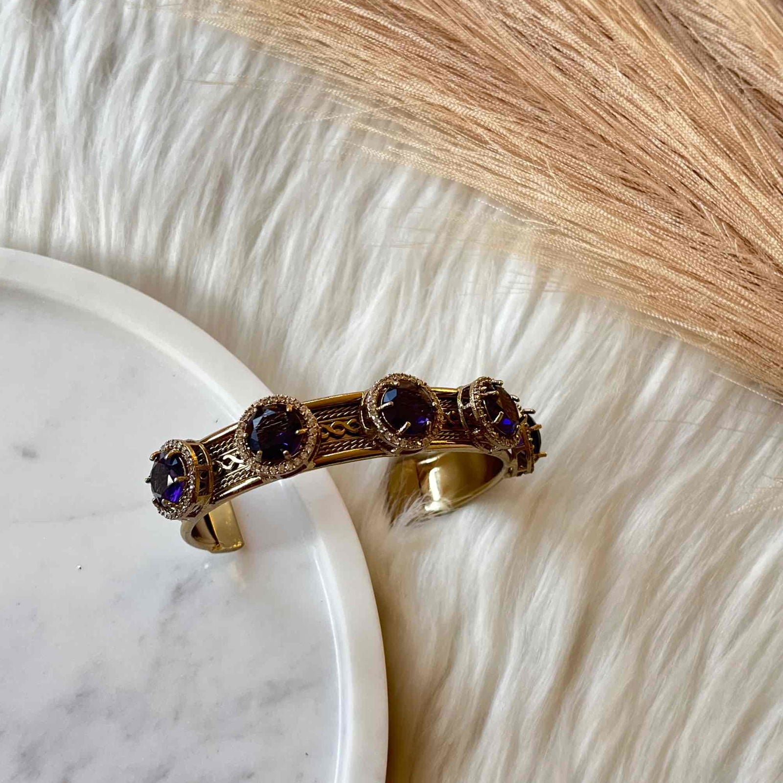 Purple Majestic Motif Fusion Bangle - womaniya - Purple Majestic Motif Fusion Bangle - womaniya -  -  -  - #tag1# - #tag2# - #tag3# - #tag4#