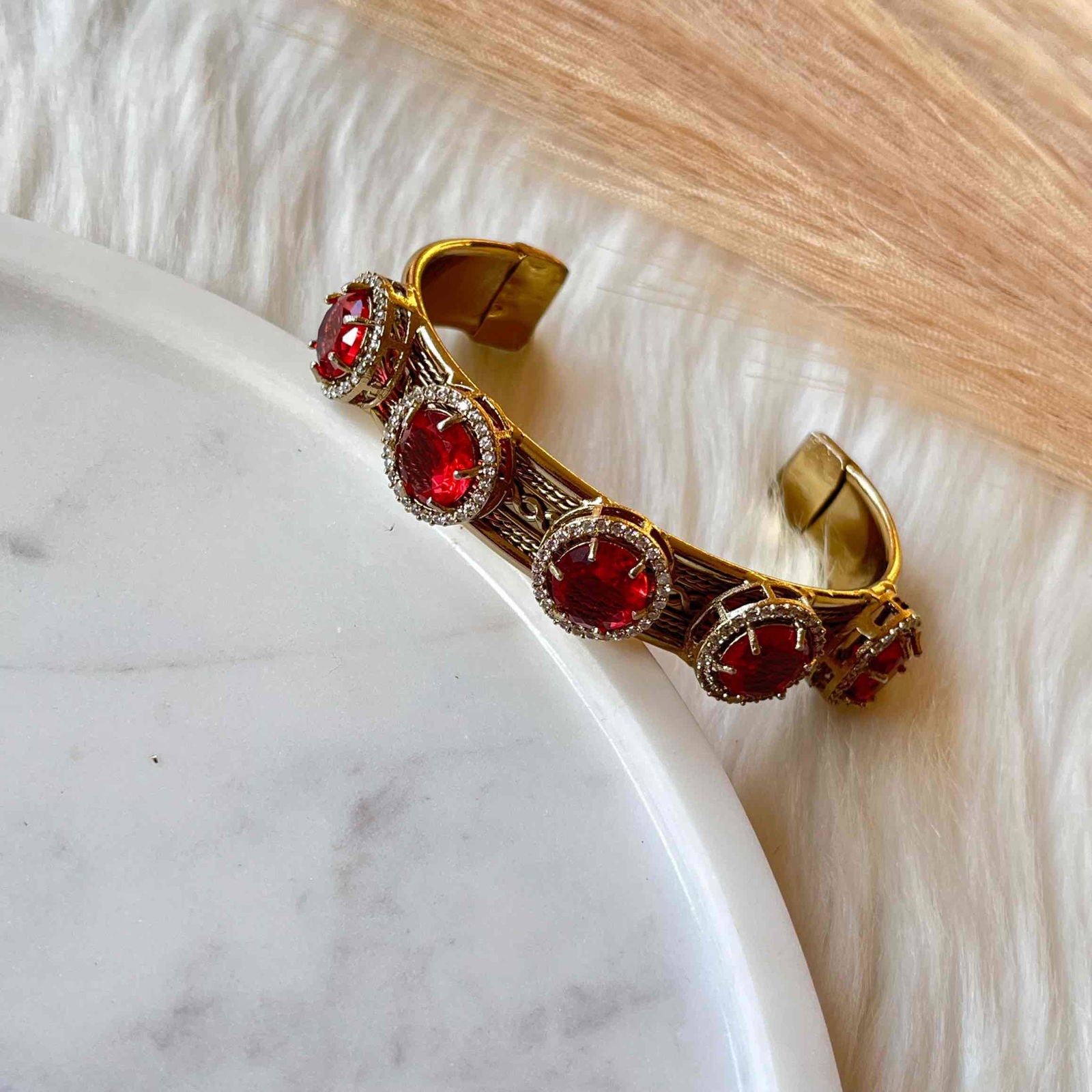 Red Majestic Motif Fusion Bangle - womaniya - Red Majestic Motif Fusion Bangle - womaniya -  -  -  - #tag1# - #tag2# - #tag3# - #tag4#