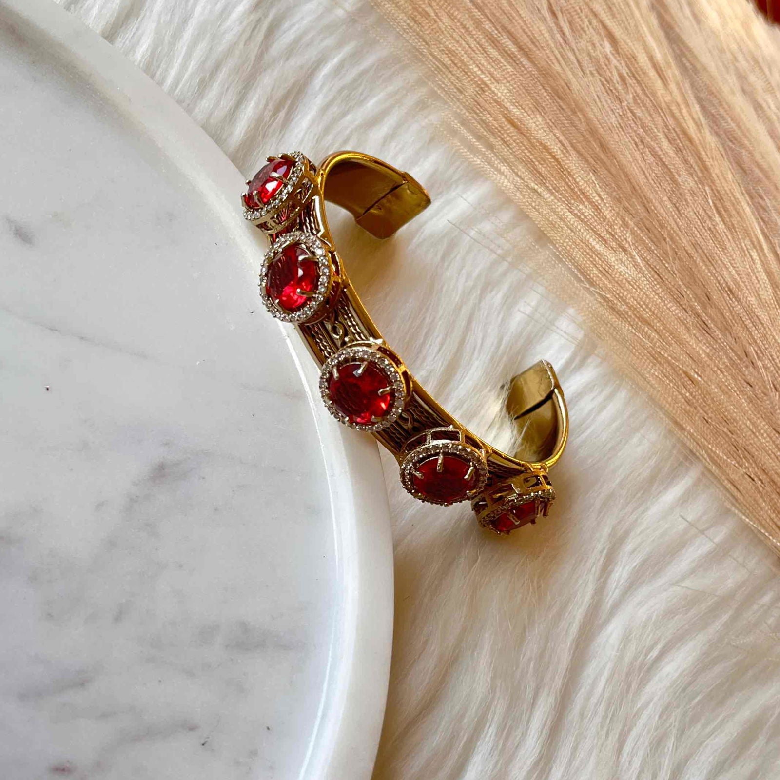 Red Majestic Motif Fusion Bangle - womaniya - Red Majestic Motif Fusion Bangle - womaniya -  -  -  - #tag1# - #tag2# - #tag3# - #tag4#