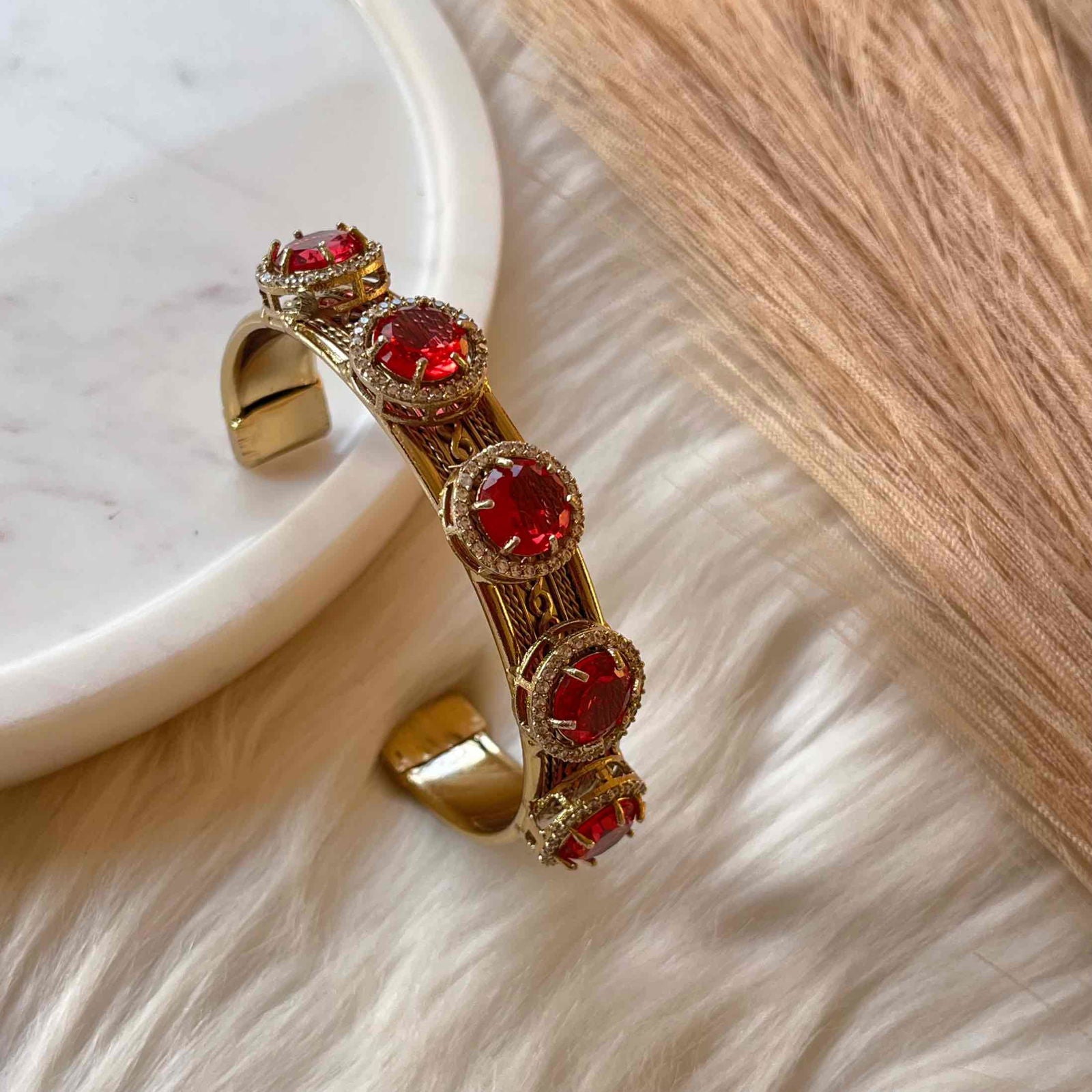Red Majestic Motif Fusion Bangle - womaniya - Red Majestic Motif Fusion Bangle - womaniya -  -  -  - #tag1# - #tag2# - #tag3# - #tag4#
