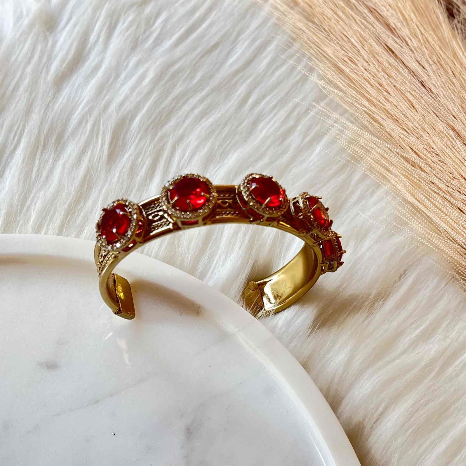 Red Majestic Motif Fusion Bangle - womaniya - Red Majestic Motif Fusion Bangle - womaniya -  -  -  - #tag1# - #tag2# - #tag3# - #tag4#