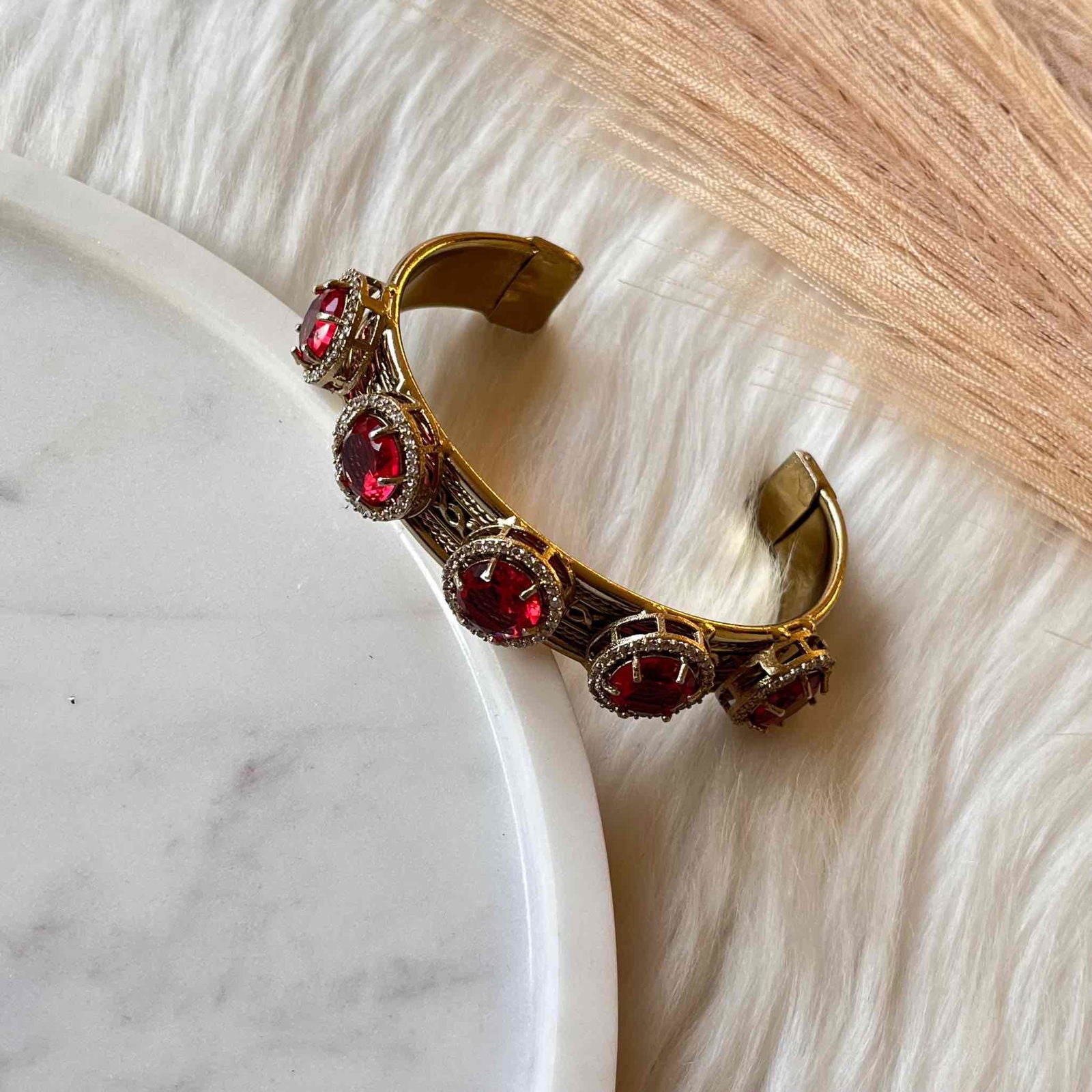 Red Majestic Motif Fusion Bangle - womaniya - Red Majestic Motif Fusion Bangle - womaniya -  -  -  - #tag1# - #tag2# - #tag3# - #tag4#
