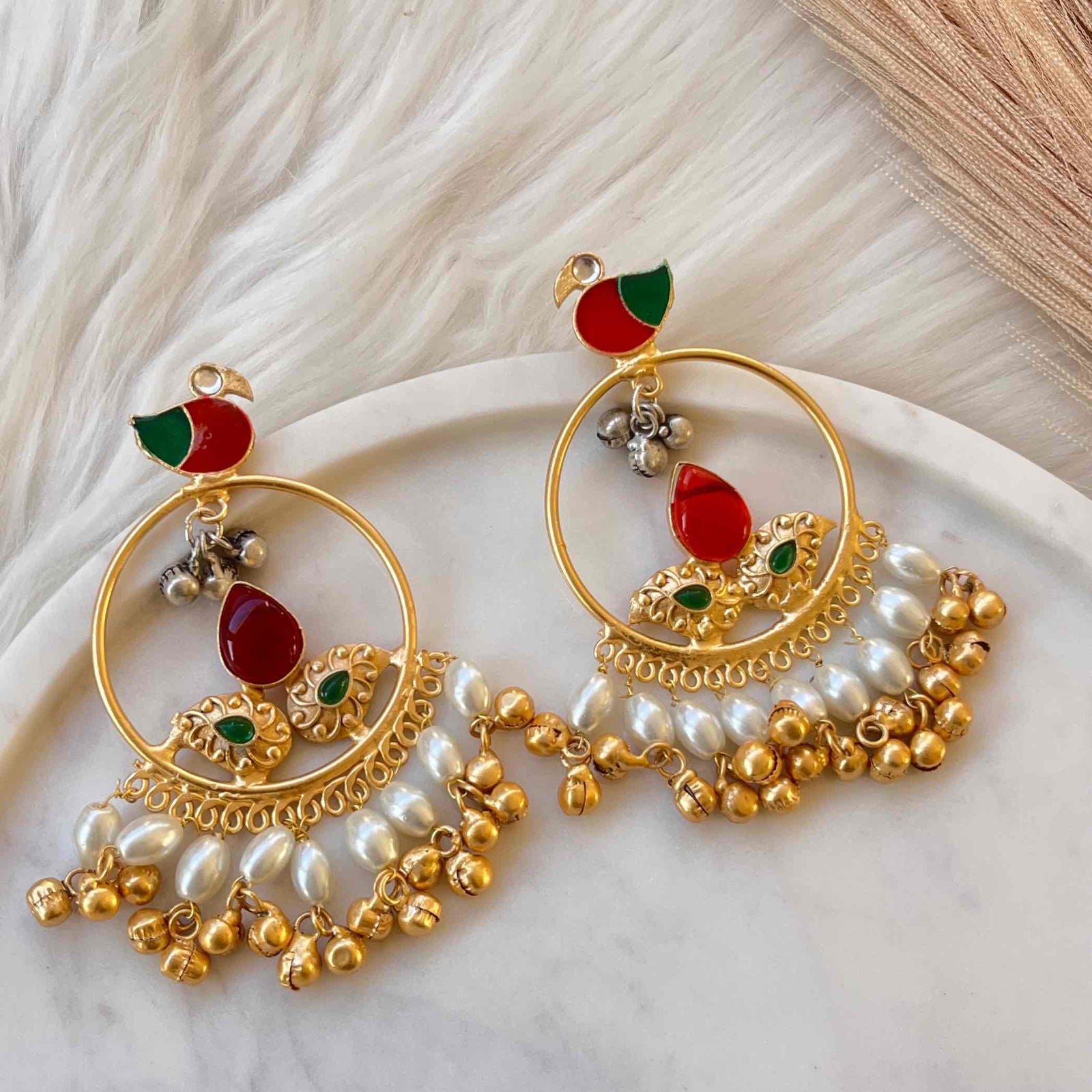 Red Round Chidiya Golden Fusion Earrings - womaniya - Red Round Chidiya Golden Fusion Earrings - womaniya -  -  -  - #tag1# - #tag2# - #tag3# - #tag4#