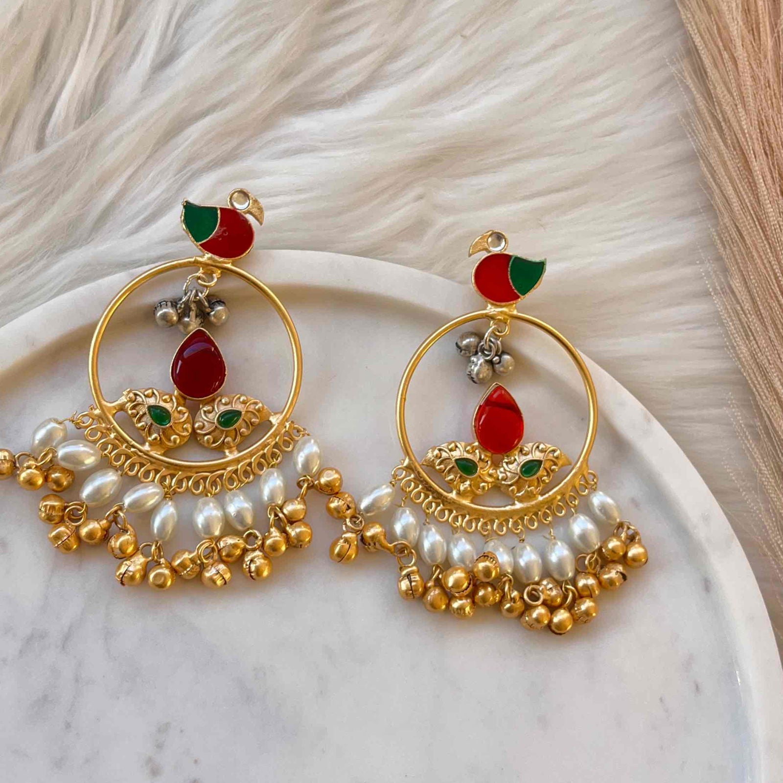 Red Round Chidiya Golden Fusion Earrings - womaniya - Red Round Chidiya Golden Fusion Earrings - womaniya -  -  -  - #tag1# - #tag2# - #tag3# - #tag4#