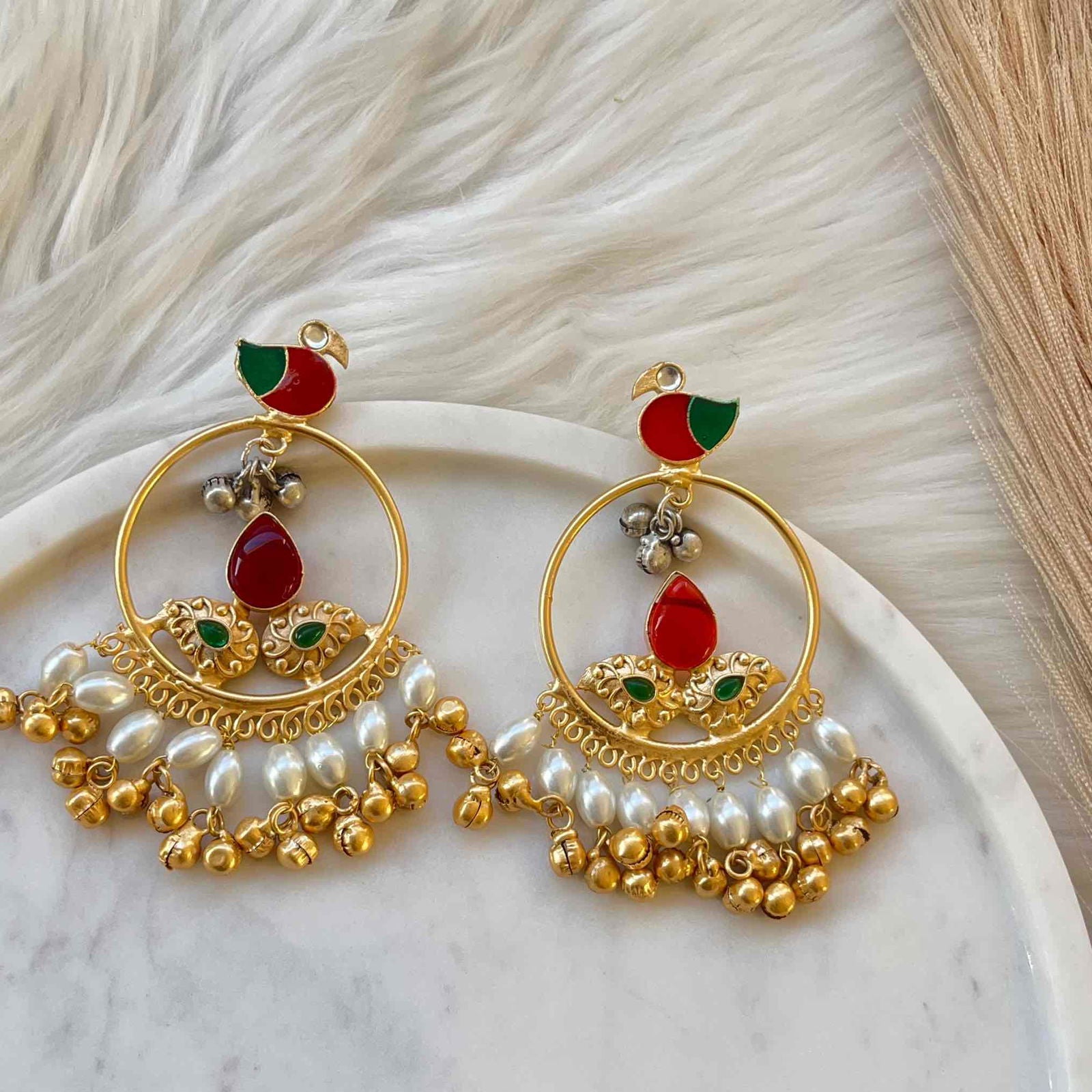 Red Round Chidiya Golden Fusion Earrings - womaniya - Red Round Chidiya Golden Fusion Earrings - womaniya -  -  -  - #tag1# - #tag2# - #tag3# - #tag4#
