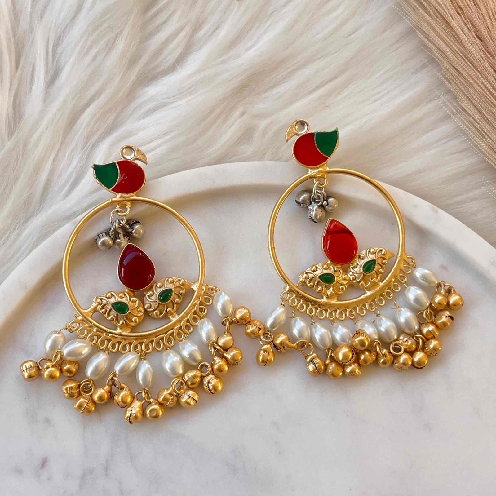Red Round Chidiya Golden Fusion Earrings - womaniya - Red Round Chidiya Golden Fusion Earrings - womaniya -  -  -  - #tag1# - #tag2# - #tag3# - #tag4#