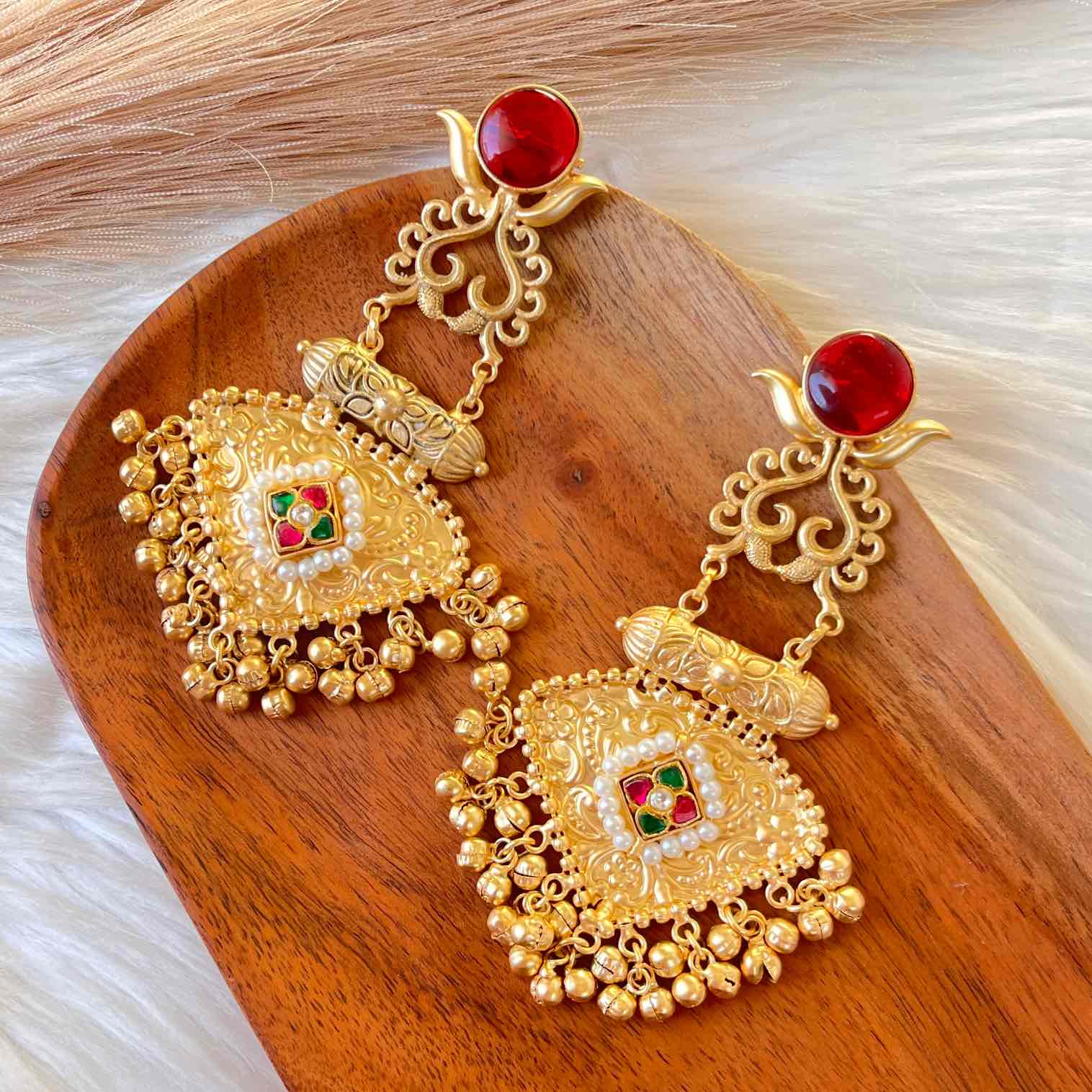 Red Royal Golden Fusion Earrings - womaniya - Red Royal Golden Fusion Earrings - womaniya -  -  -  - #tag1# - #tag2# - #tag3# - #tag4#