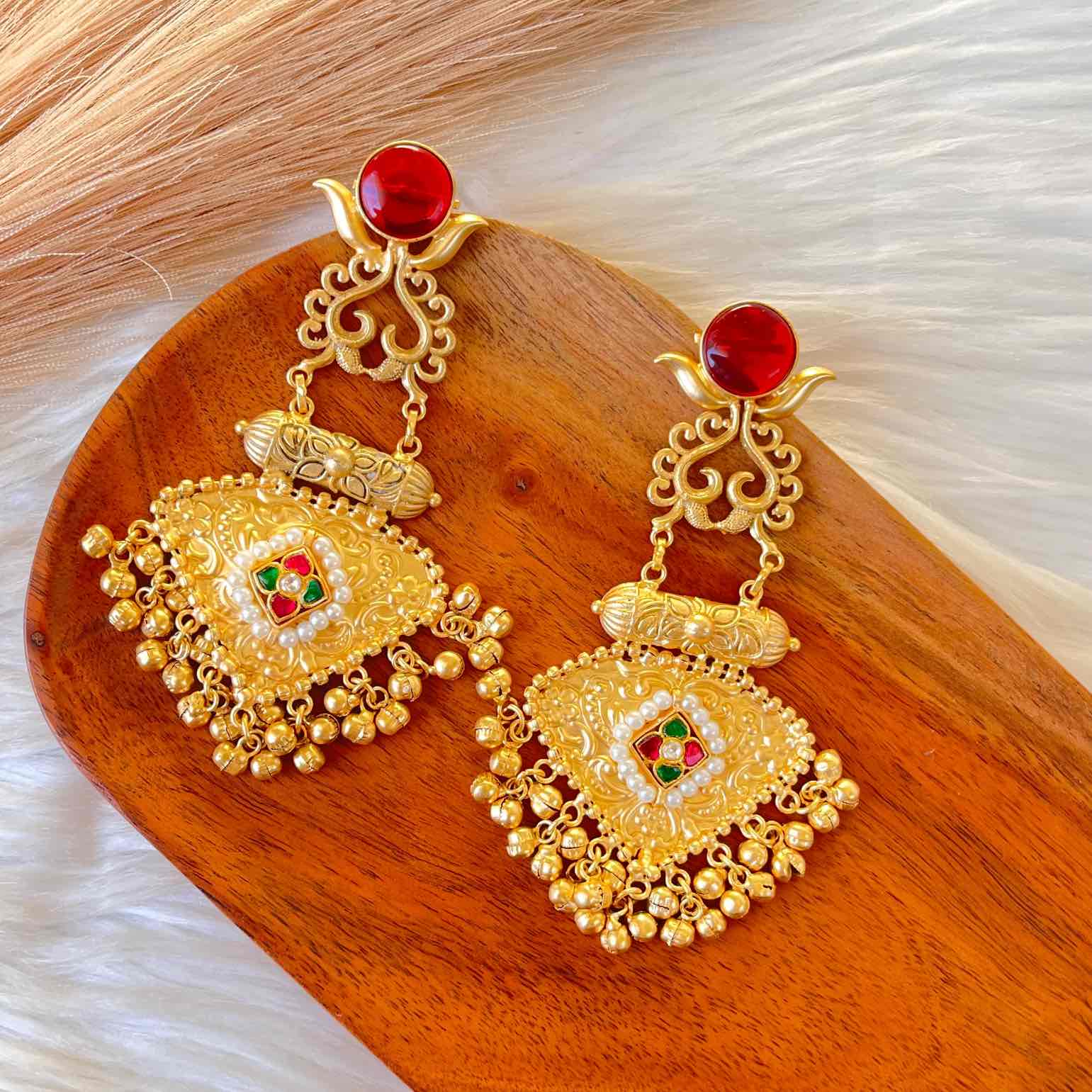 Red Royal Golden Fusion Earrings - womaniya - Red Royal Golden Fusion Earrings - womaniya -  -  -  - #tag1# - #tag2# - #tag3# - #tag4#