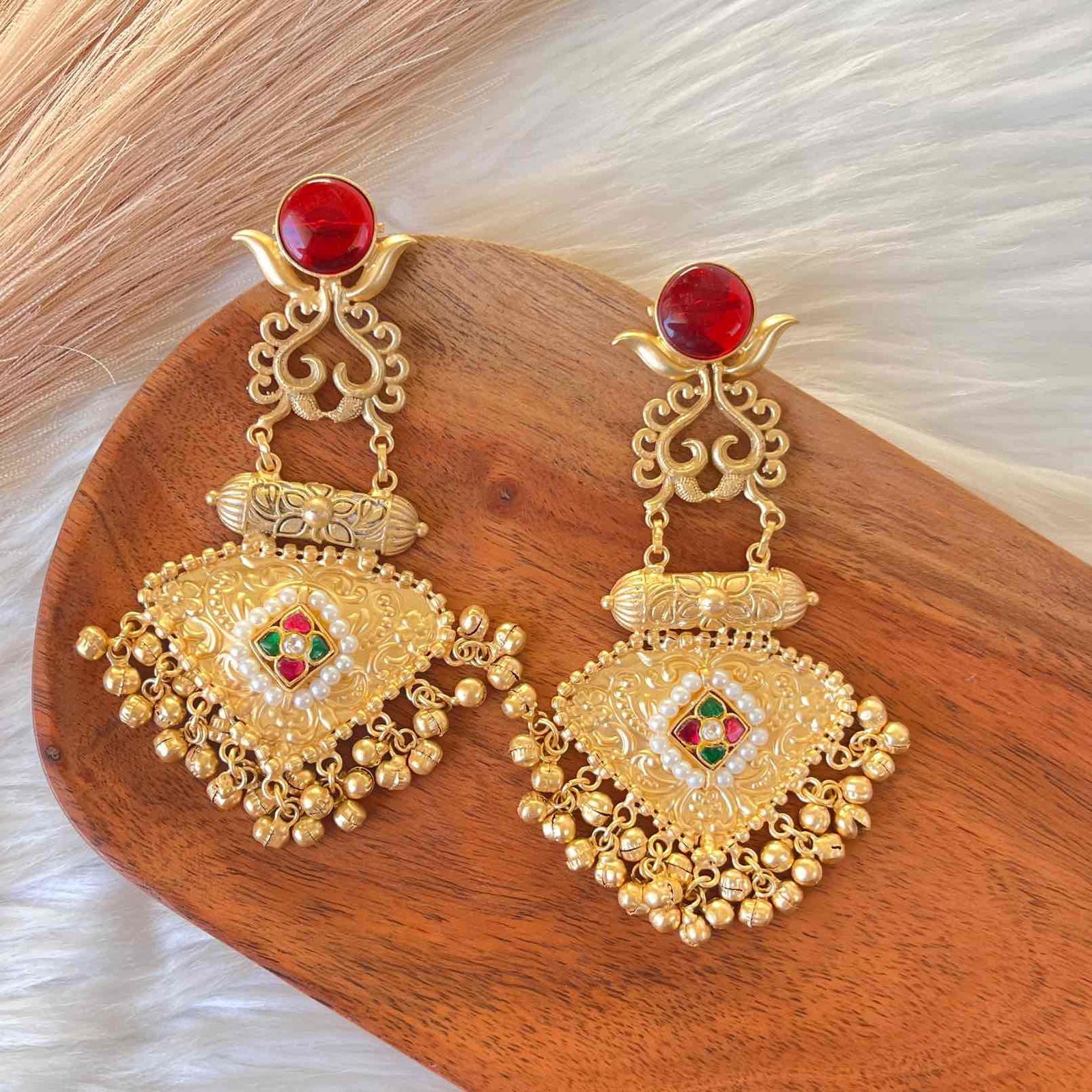 Red Royal Golden Fusion Earrings - womaniya - Red Royal Golden Fusion Earrings - womaniya -  -  -  - #tag1# - #tag2# - #tag3# - #tag4#