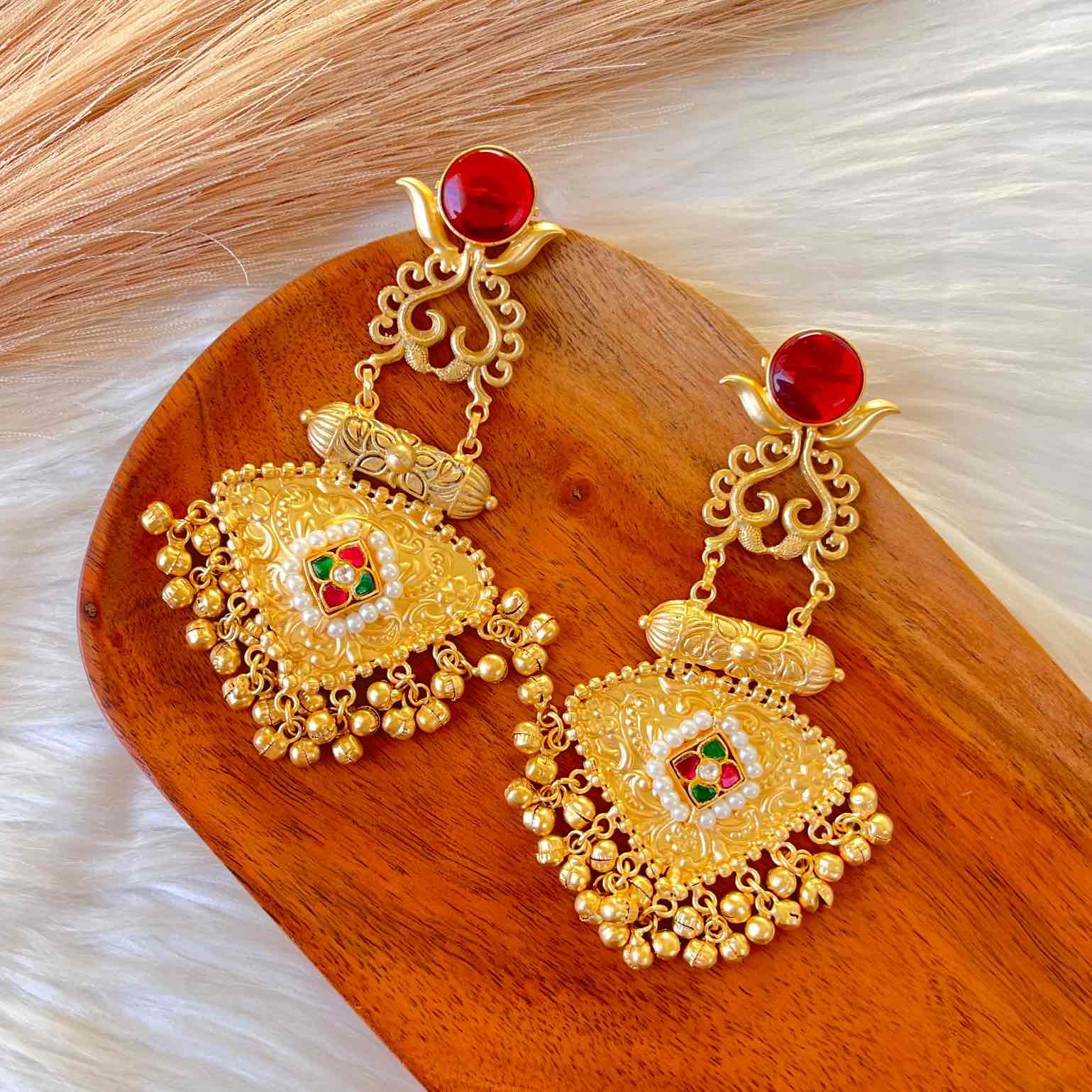 Red Royal Golden Fusion Earrings - womaniya - Red Royal Golden Fusion Earrings - womaniya -  -  -  - #tag1# - #tag2# - #tag3# - #tag4#
