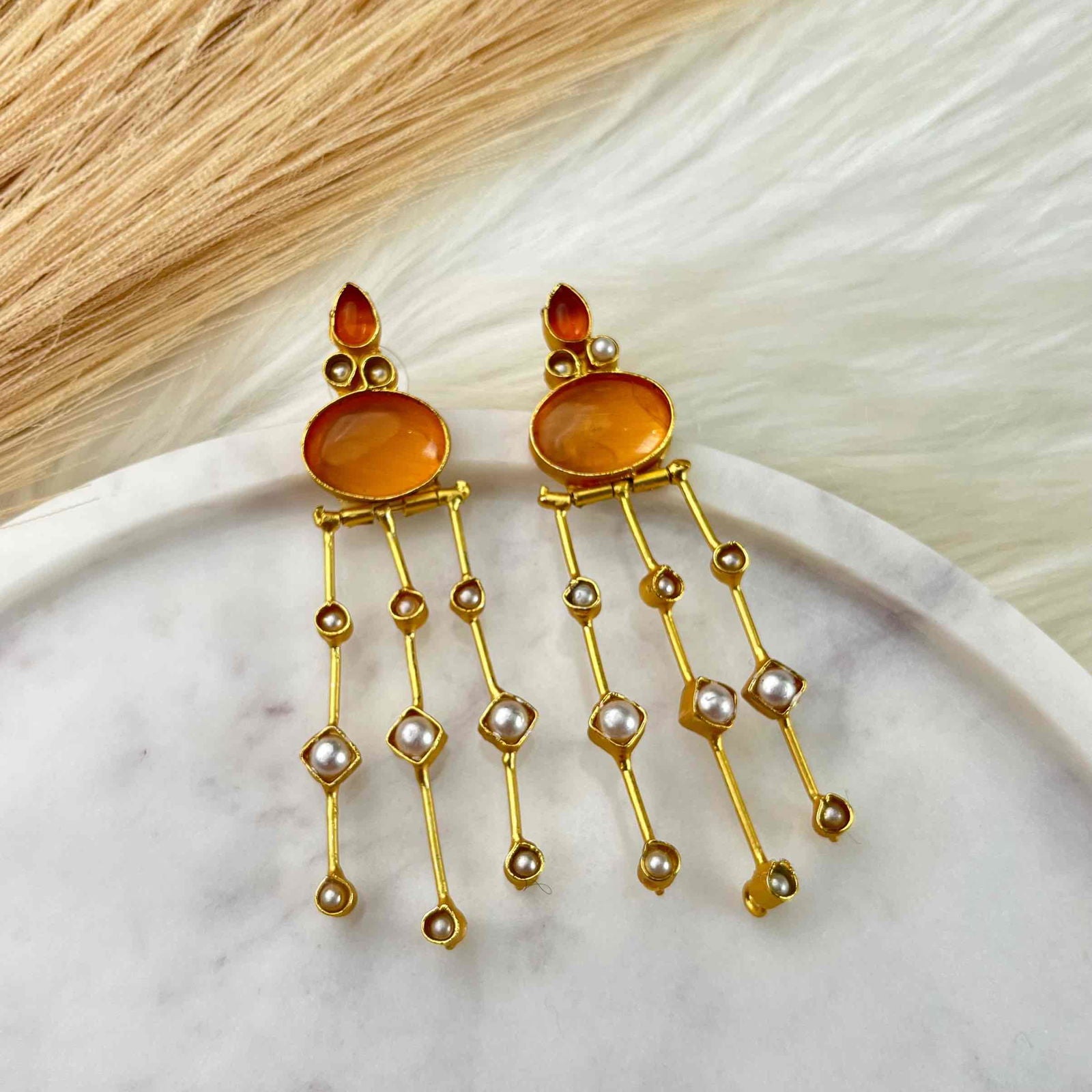 Saffron Fiesta Tassels Earrings - womaniya - Saffron Fiesta Tassels Earrings - womaniya -  -  -  - #tag1# - #tag2# - #tag3# - #tag4#