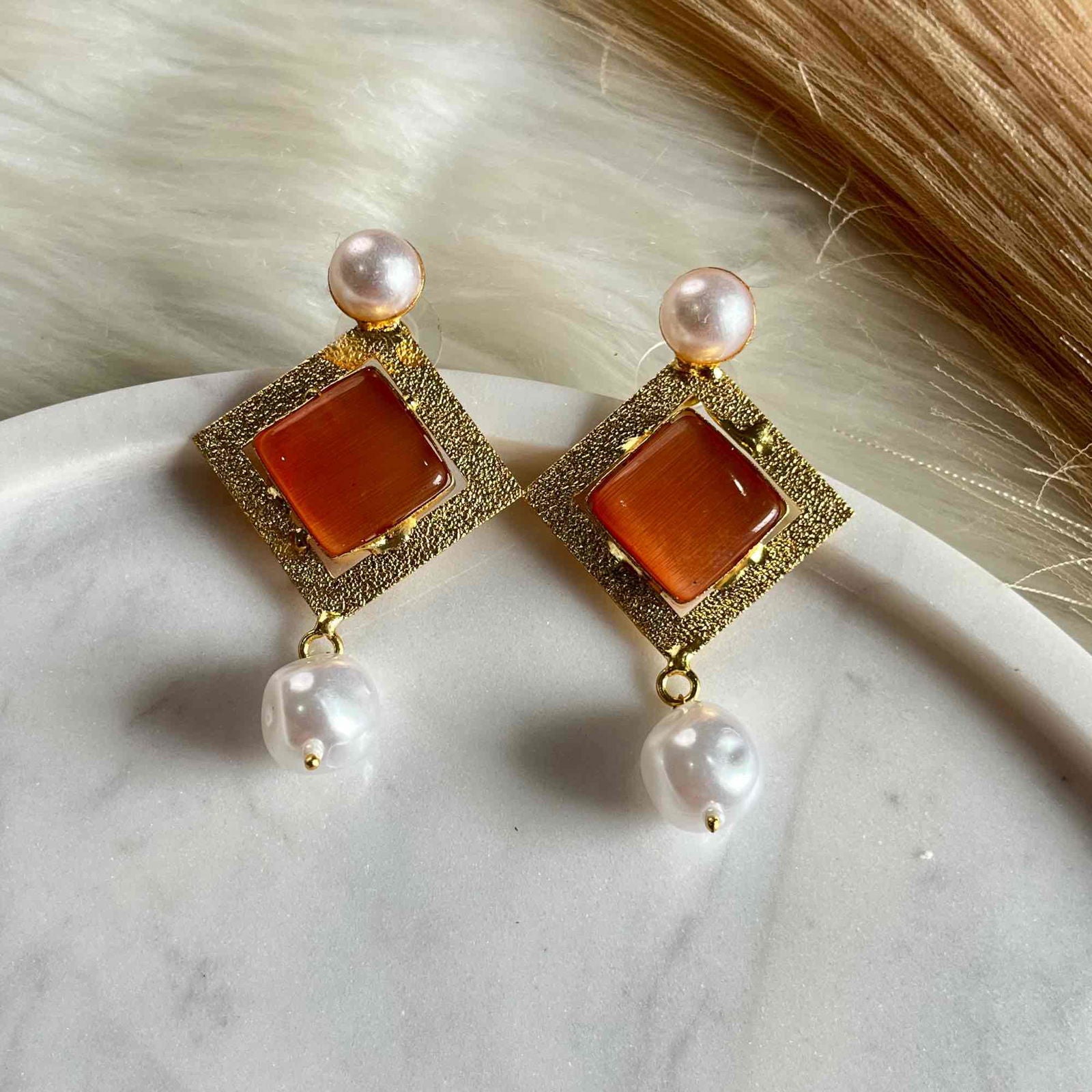 Saffron Square Pearly Earrings - womaniya - Saffron Square Pearly Earrings - womaniya -  -  -  - #tag1# - #tag2# - #tag3# - #tag4#