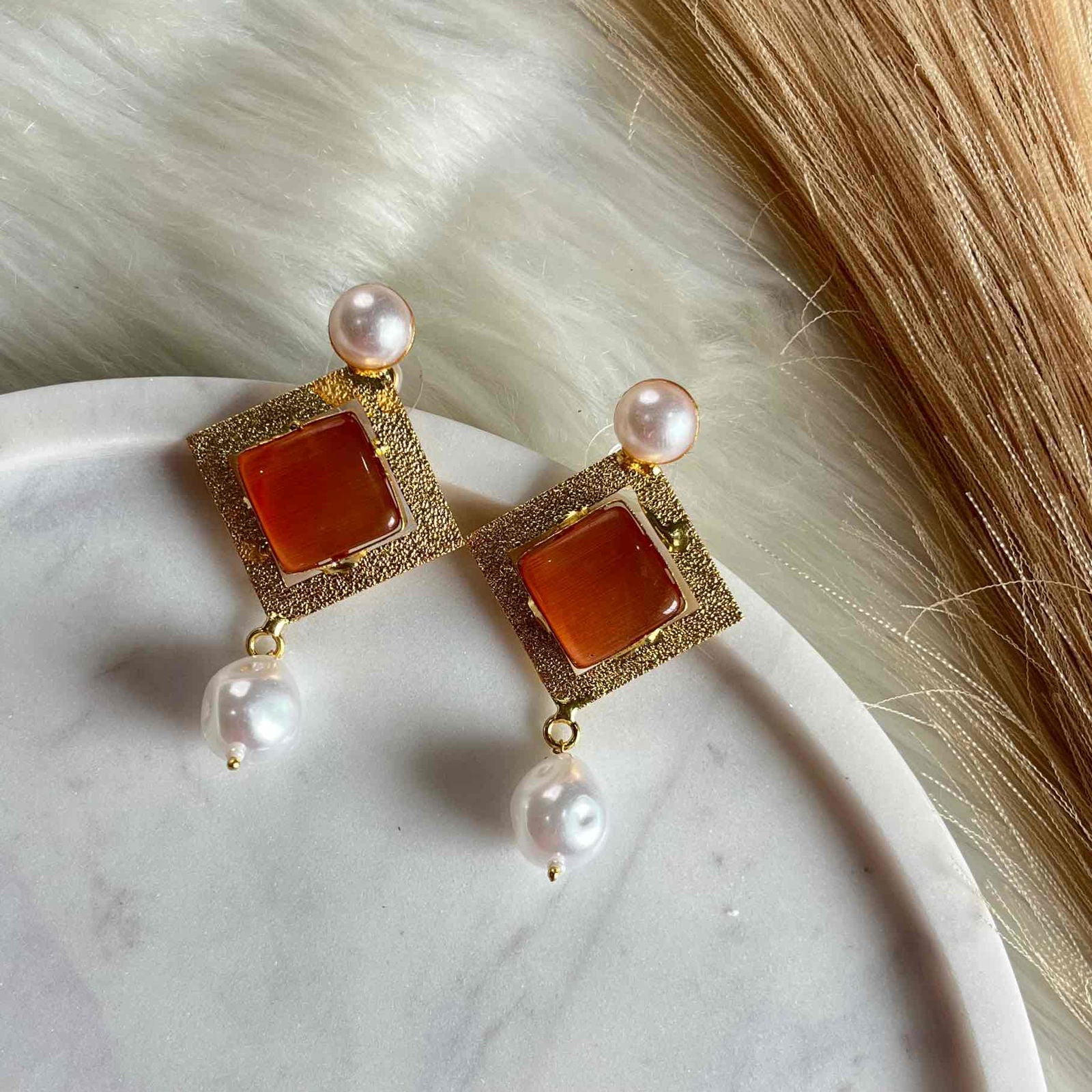 Saffron Square Pearly Earrings - womaniya - Saffron Square Pearly Earrings - womaniya -  -  -  - #tag1# - #tag2# - #tag3# - #tag4#