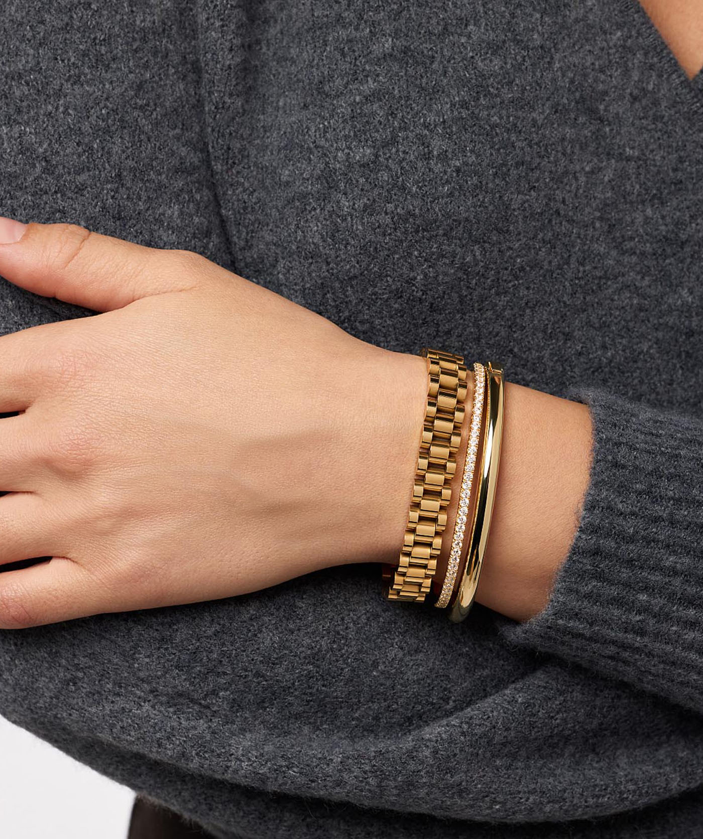 The Ultimate Stack (Tennis 3mm + Watch-Link Bracelet)