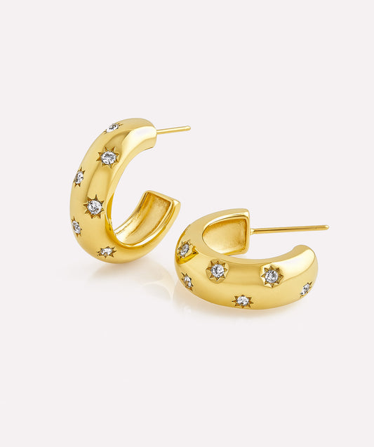 Round Stars Earrings