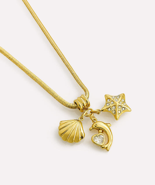 Starry Dolphin Necklace