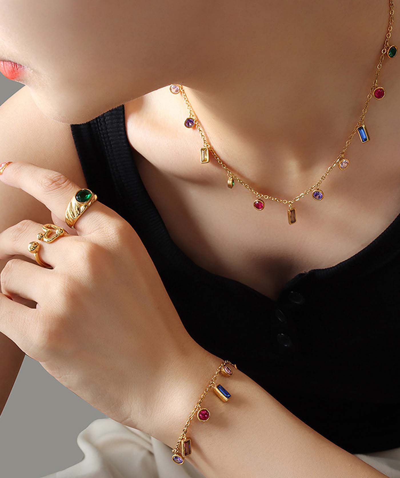 Rainbow Twist Necklace