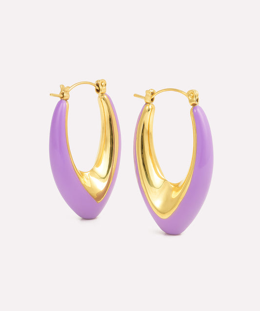 Purple Grape Stone Earrings